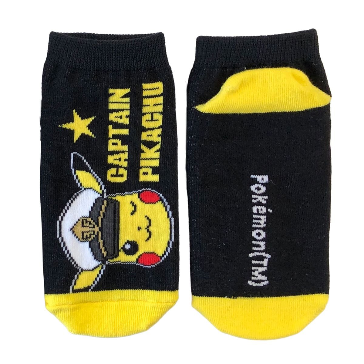 [公式] メーカー直営 ポケットモンスター キャラックス（キッズ靴下）キャプテンピカチュウ フェイス　アニメ　ポケモン