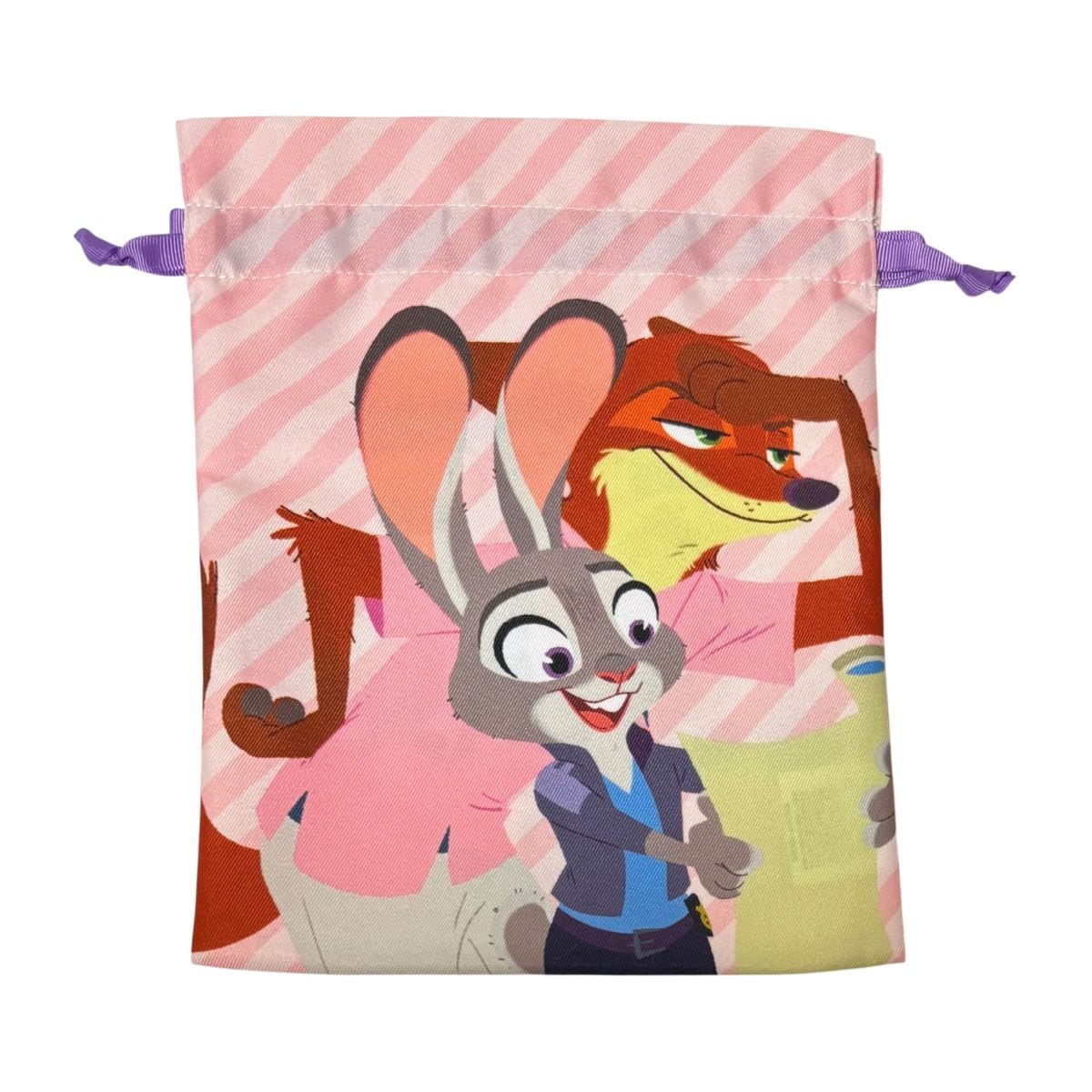 [公式] メーカー直営 ディズニー トラベル巾着 ズートピア2 ストライプ