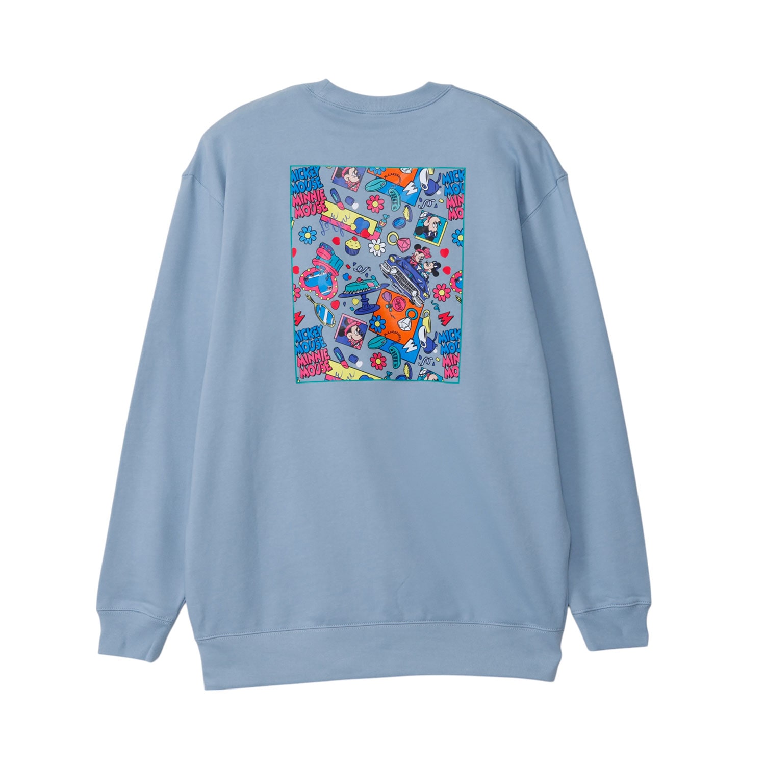 [公式] メーカー直営 Disney/NOSTALGICA クルーネックスウェット ミッキー＆ミニーミラー