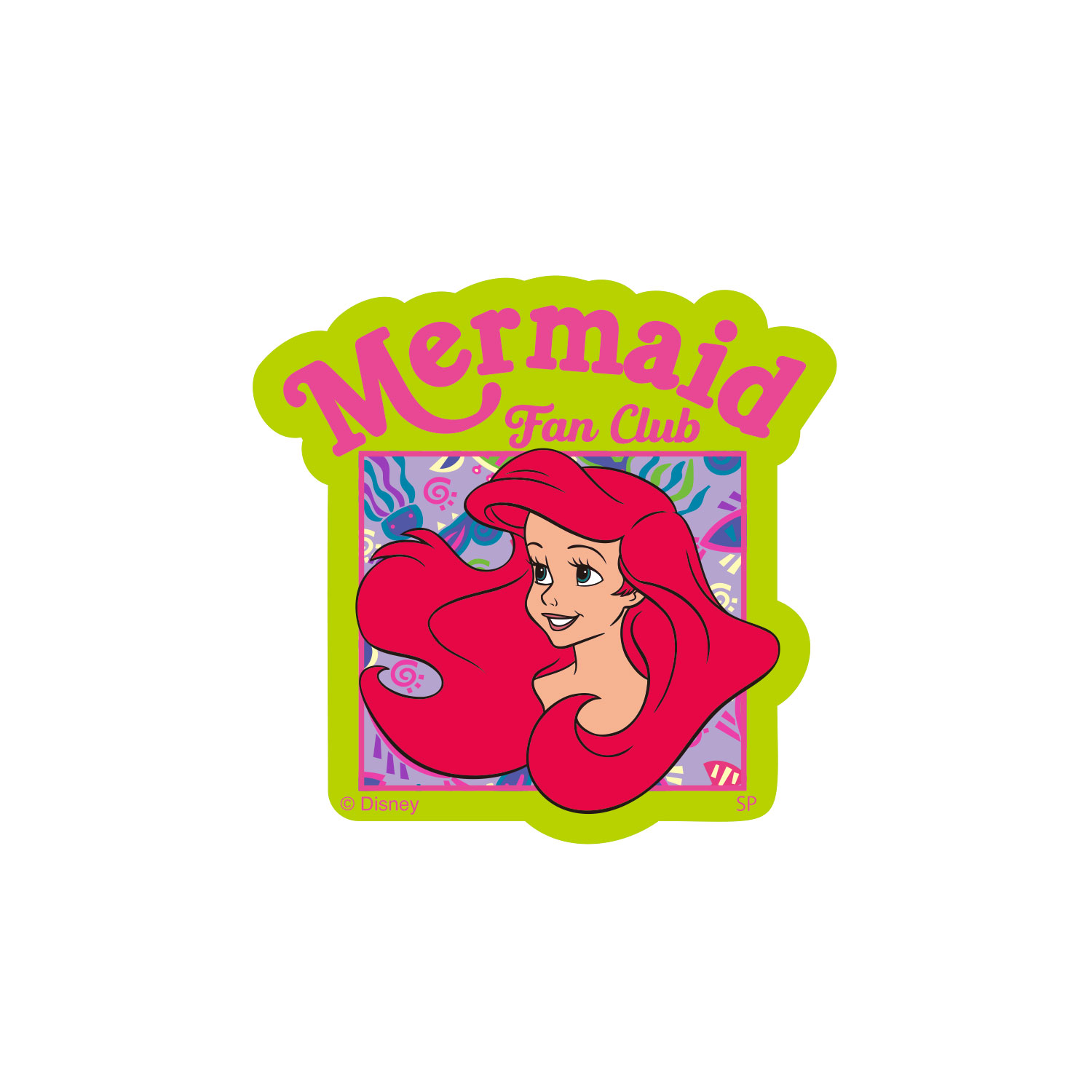 [公式] Disney NOSTALGICA 80Type Line Up Stickers アリエル Yellow Green