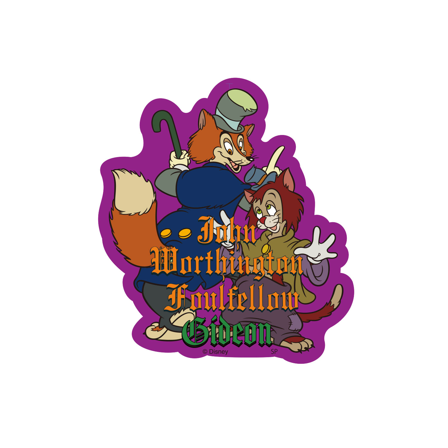 [公式] Disney NOSTALGICA 80Type Line Up Stickers ピノキオ Purple