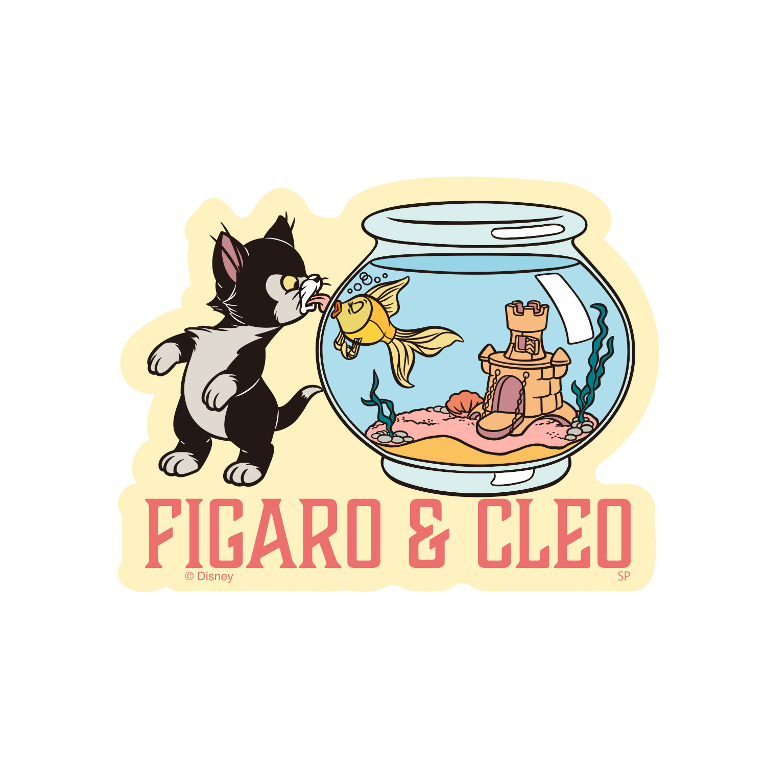 [公式] Disney NOSTALGICA 80Type Line Up Stickers フィガロ＆クレオ