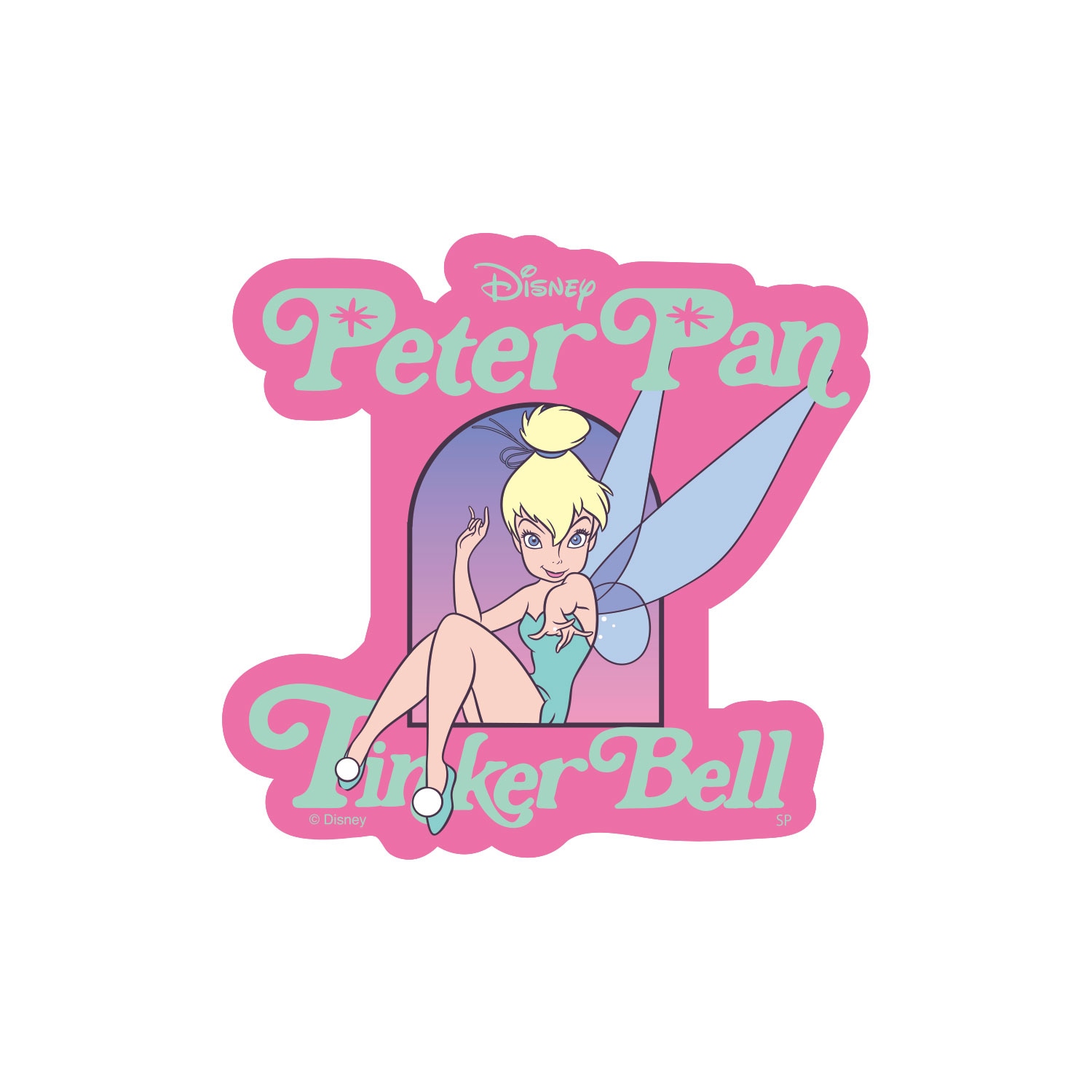 [公式] Disney NOSTALGICA 80Type Line Up Stickers ティンカー・ベル Pink