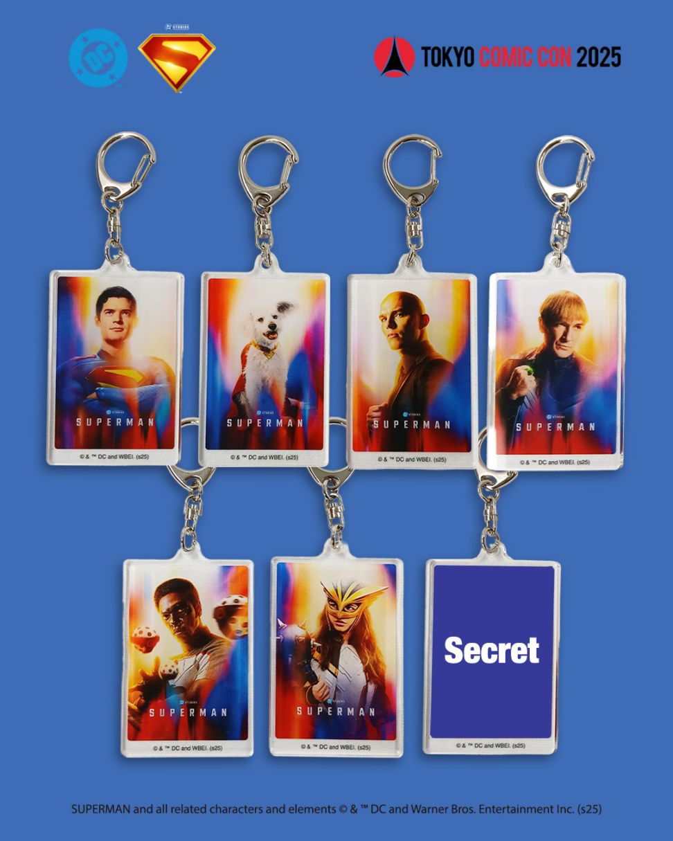 ★2025東京コミコン先行商品　[公式] DC SUPERMAN ブラインドアクリルキーホルダー 全7種 コンプBOX