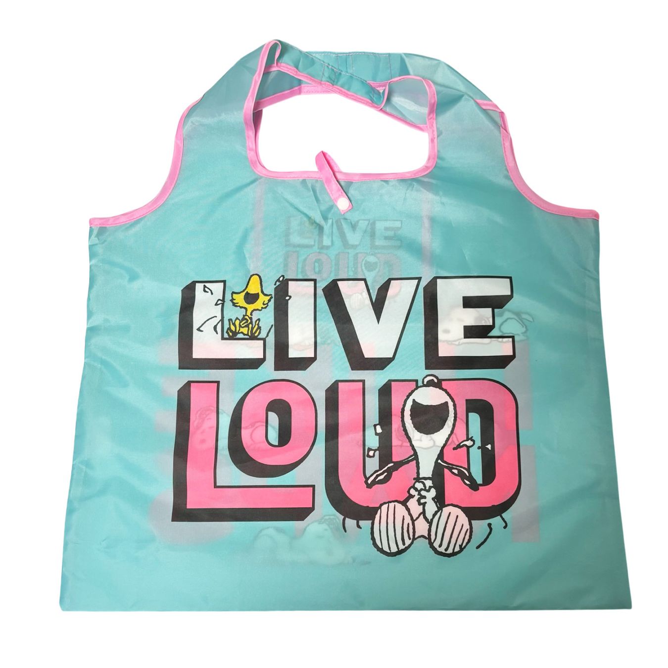 [公式] メーカー直営 PEANUTS ピーナッツ くるくるショッピングバッグ LIVE LOUD