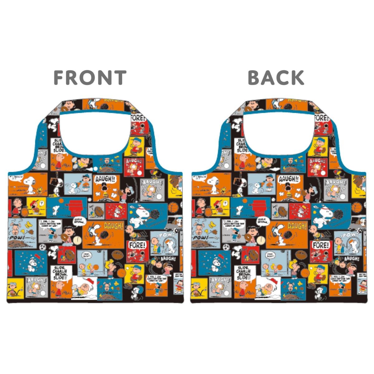 [公式] メーカー直営 PEANUTS ピーナッツ くるくるショッピングバッグ コミックパターン