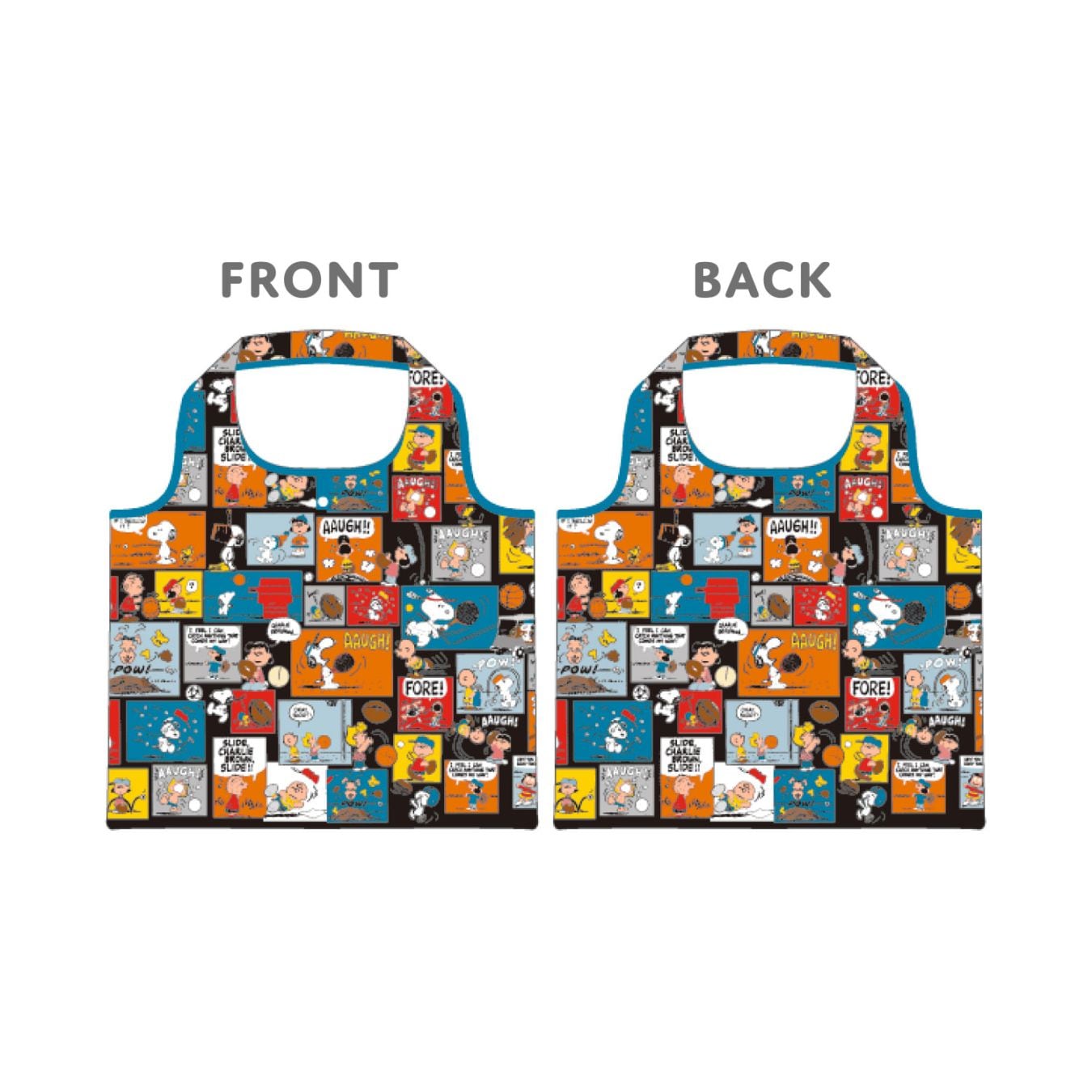 [公式] メーカー直営 PEANUTS ピーナッツ ミニくるくるショッピングバッグ コミックパターン