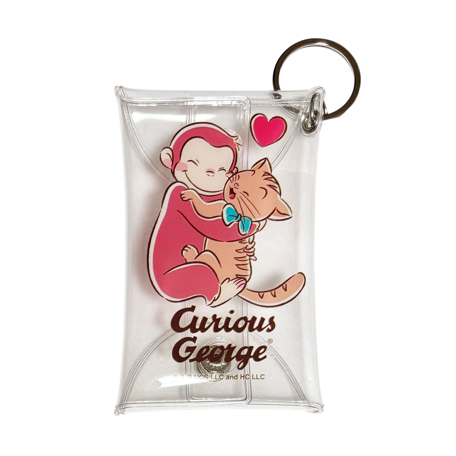 [公式] メーカー直営 おさるのジョージ85周年 クリアポーチ フレンズ ハート