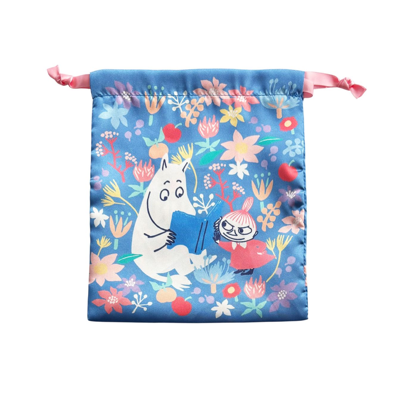 [公式] メーカー直営 ムーミン リボン巾着 お花畑と本
