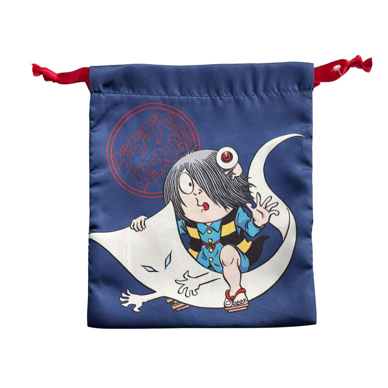 [公式] メーカー直営 ゲゲゲの鬼太郎 リボン巾着 ロゴ