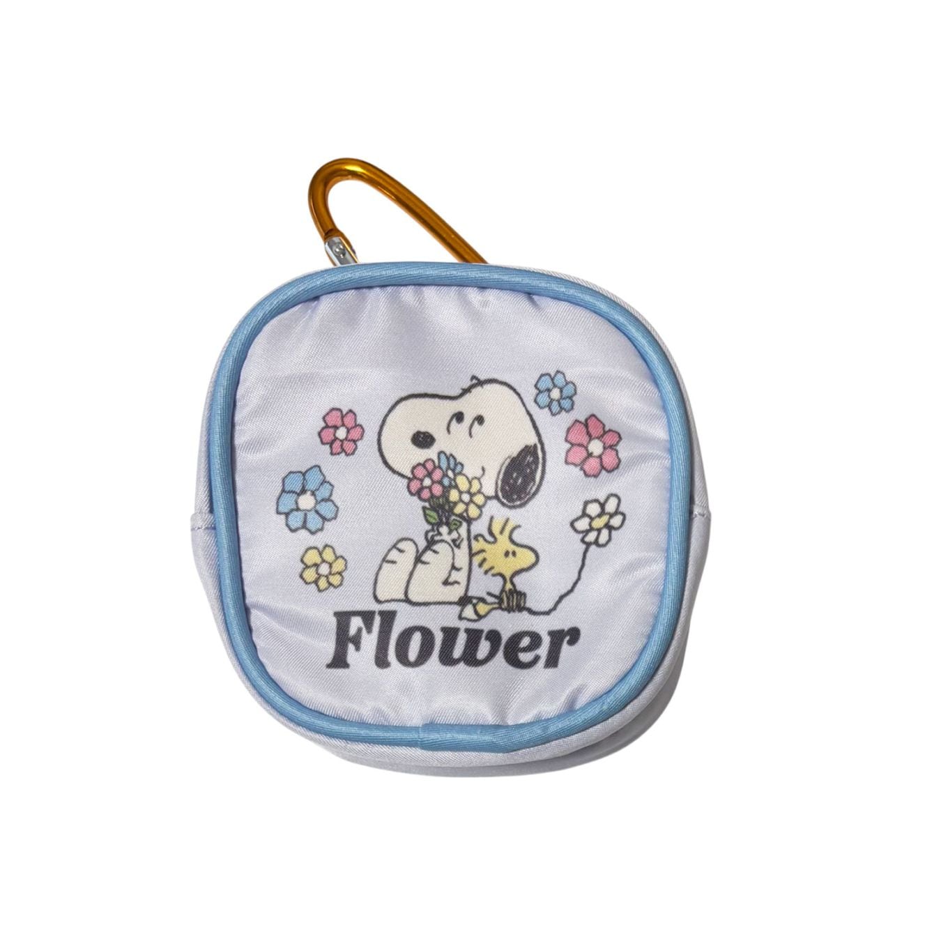 [公式] メーカー直営 PEANUTS スヌーピー カラビナ付ミニポーチ 花