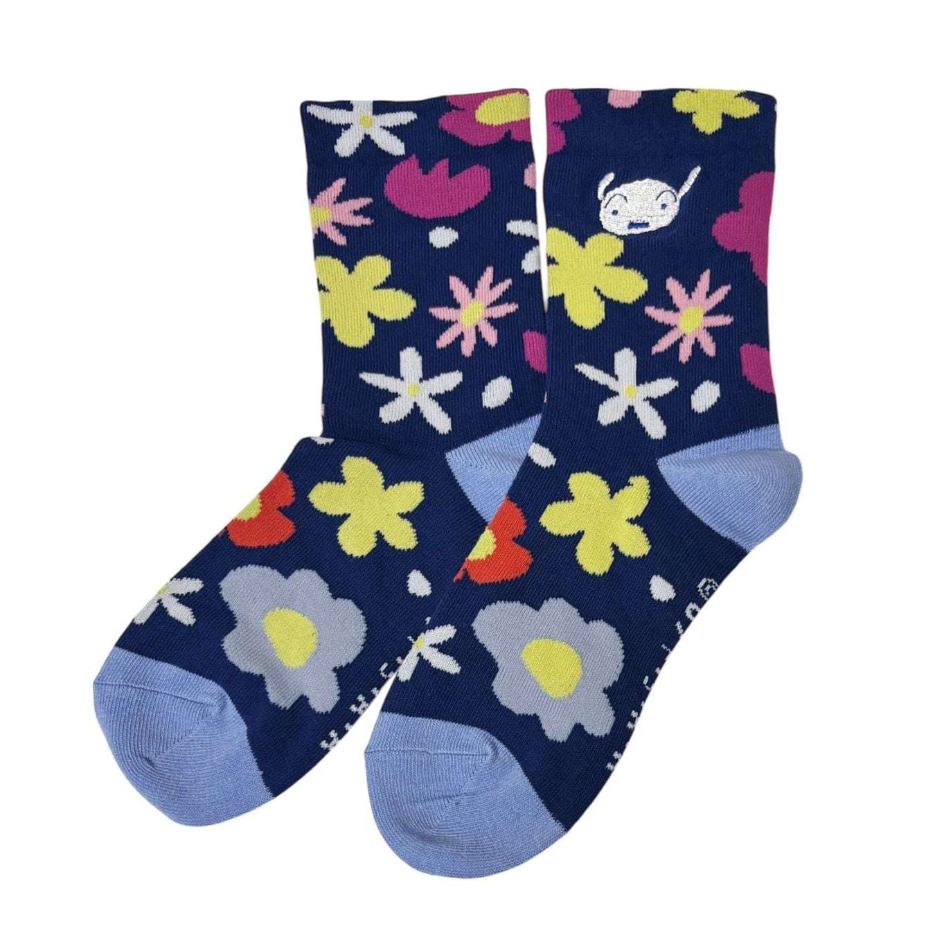 [公式] メーカー直営 クレヨンしんちゃん 刺繍ソックス フラワー シロ