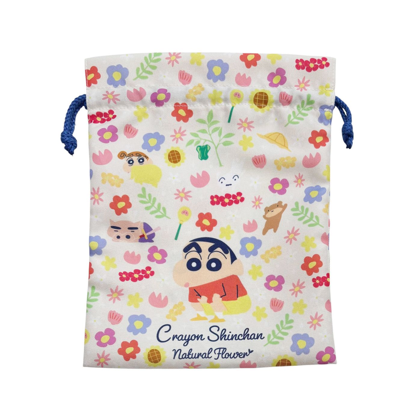 [公式] メーカー直営 クレヨンしんちゃん トラベル巾着 フラワー ベージュ