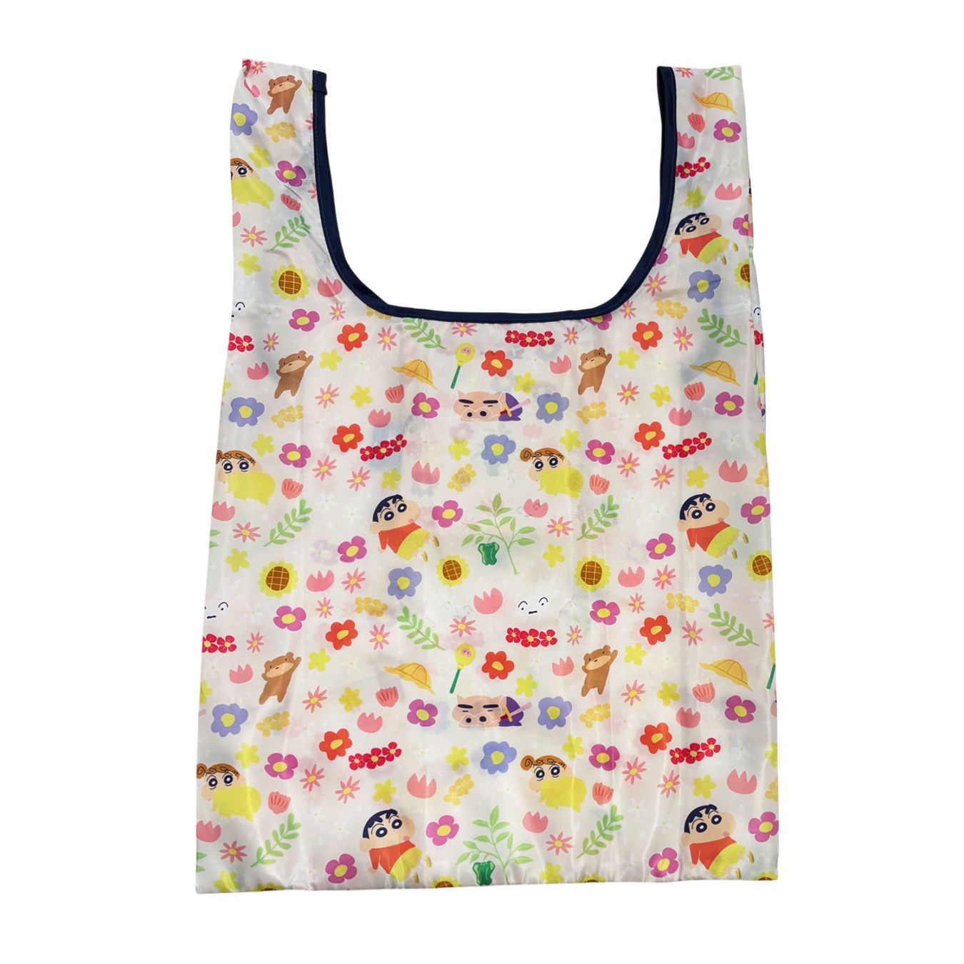 [公式] メーカー直営 クレヨンしんちゃん マルシェショッピングバッグ フラワー ベージュ