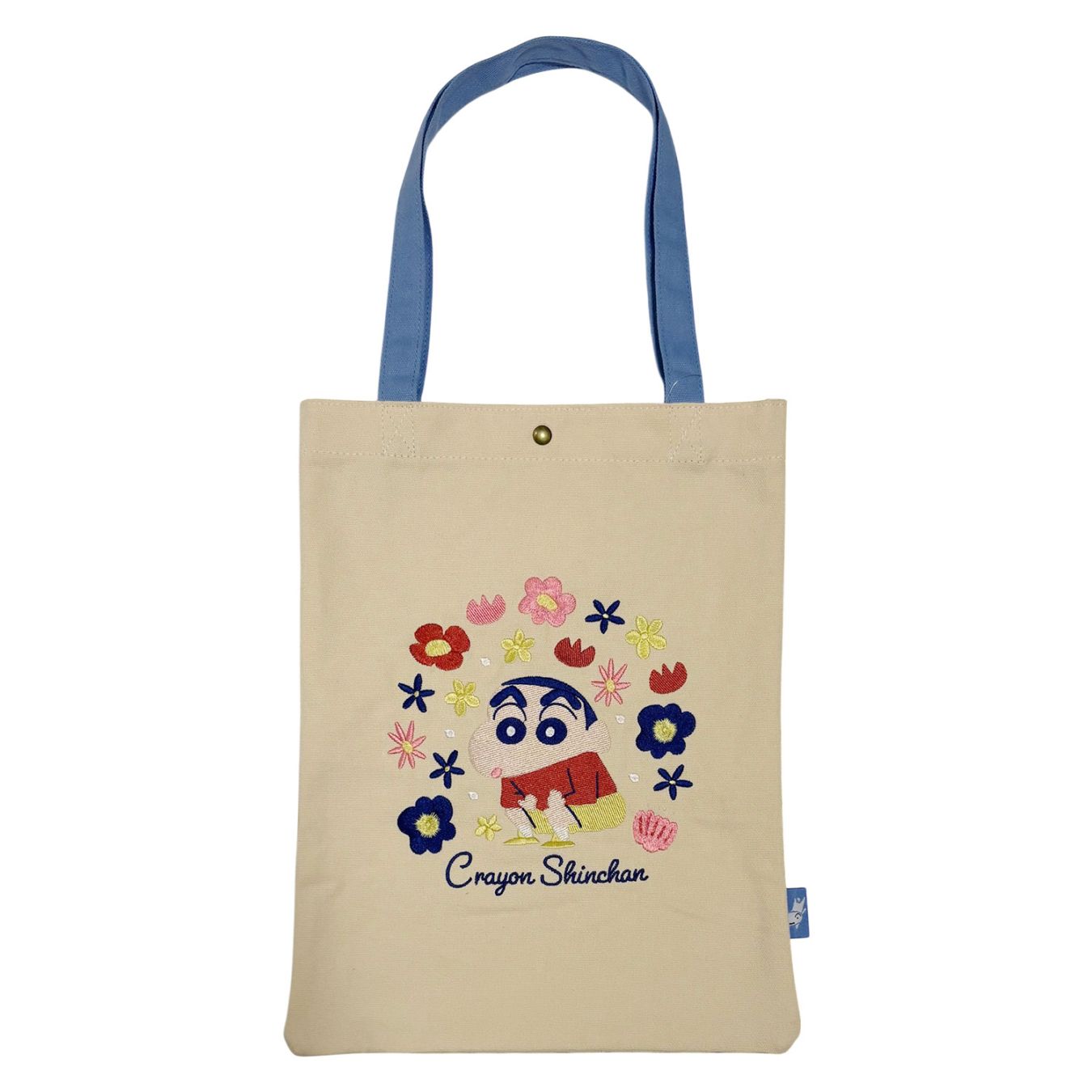 [公式] メーカー直営 クレヨンしんちゃん 刺繍カラートートバッグ フラワー ベージュ