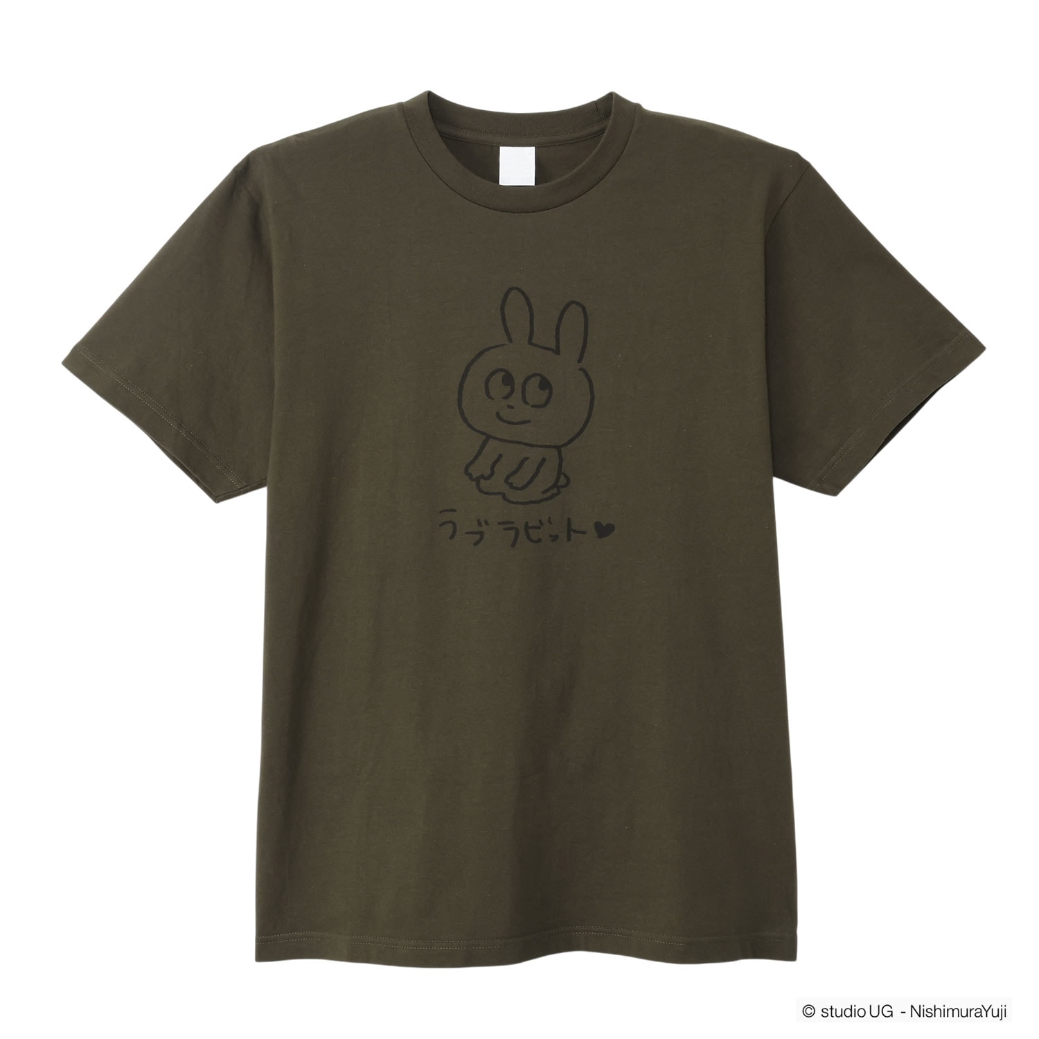 [公式] スタジオUG（にしむらゆうじ）Tシャツ ラブラビット ブログで描いたやつ（ラブラビット）