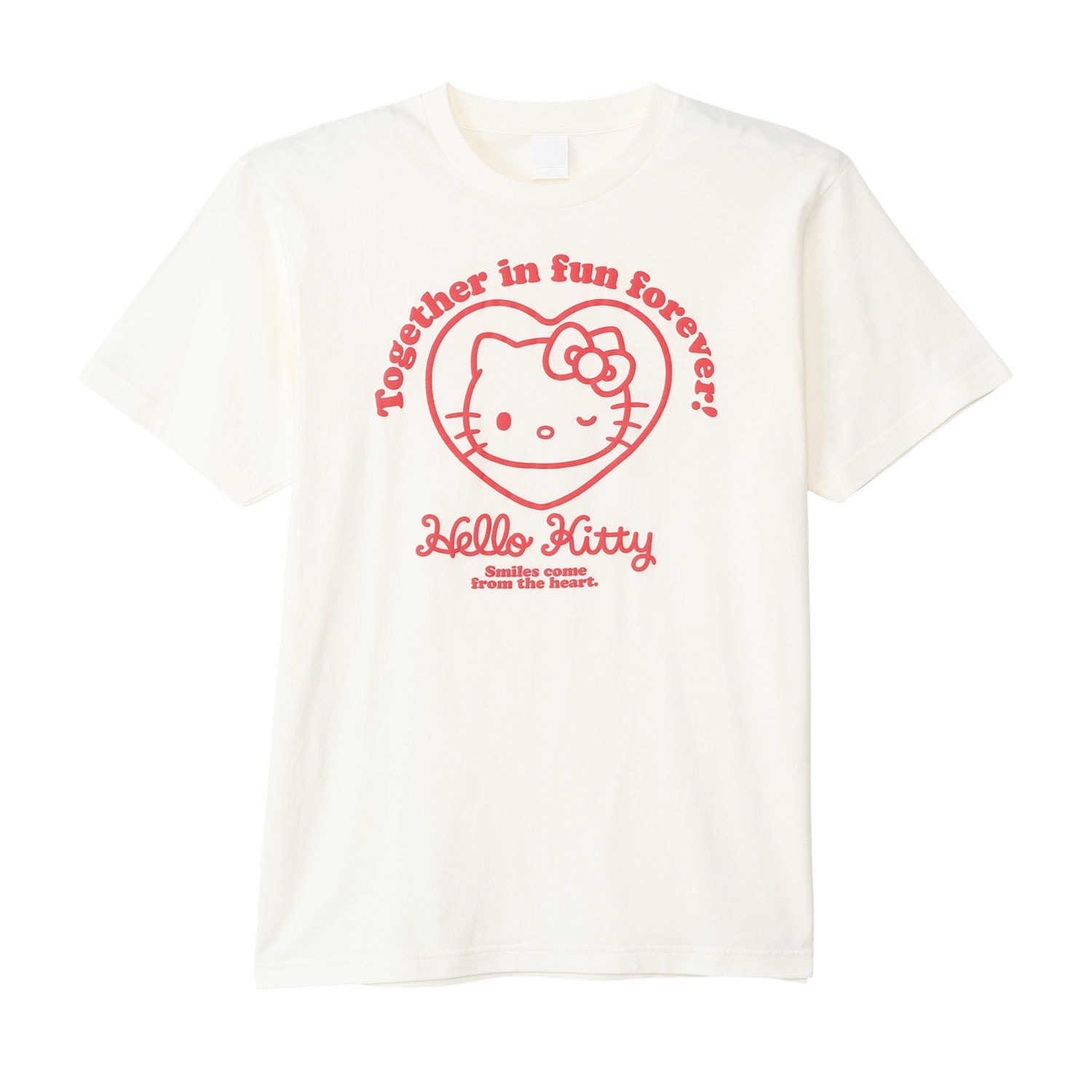 [公式] メーカー直営 サンリオキャラクターズ 発泡プリント Tシャツ ハローキティ ハート