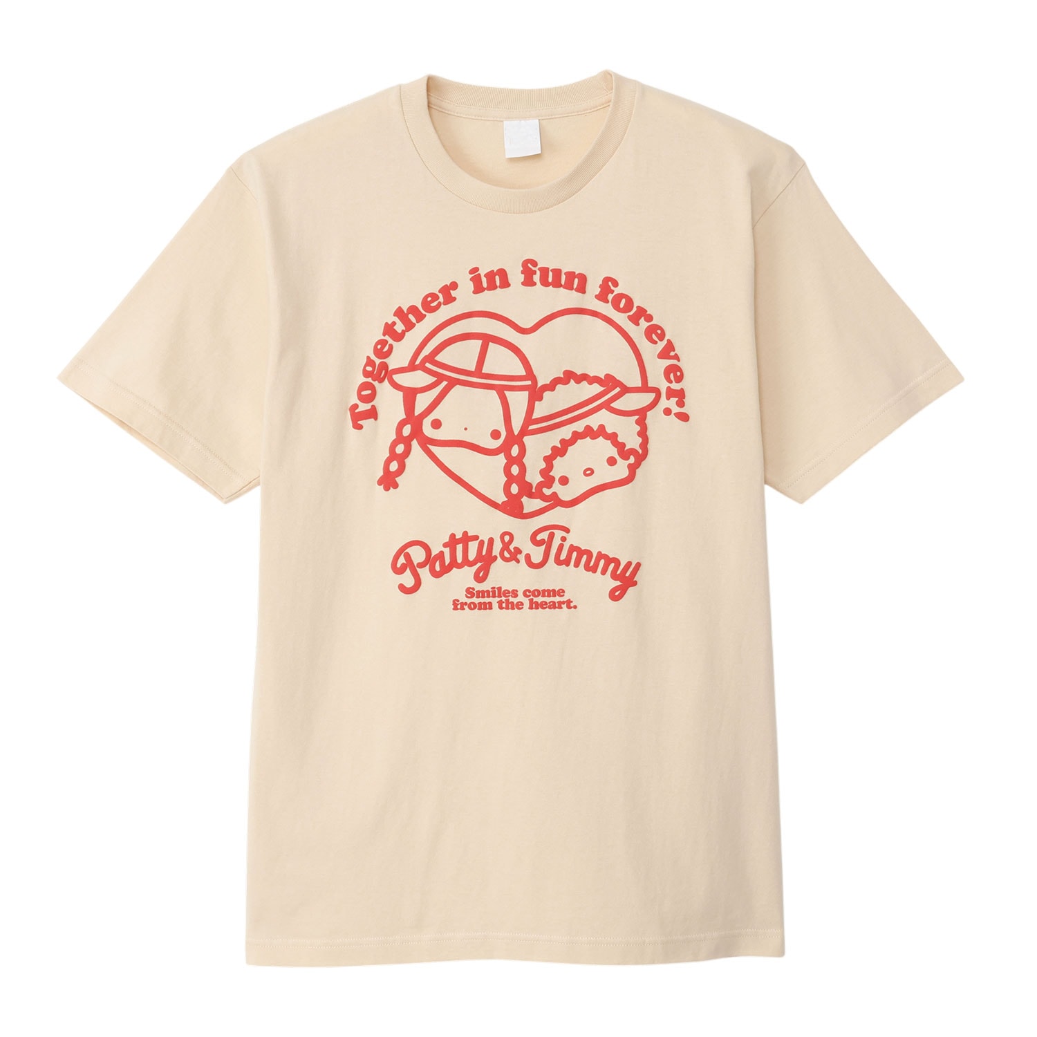 [公式] メーカー直営 サンリオキャラクターズ 発泡プリント Tシャツ パティー＆ジミー ハート