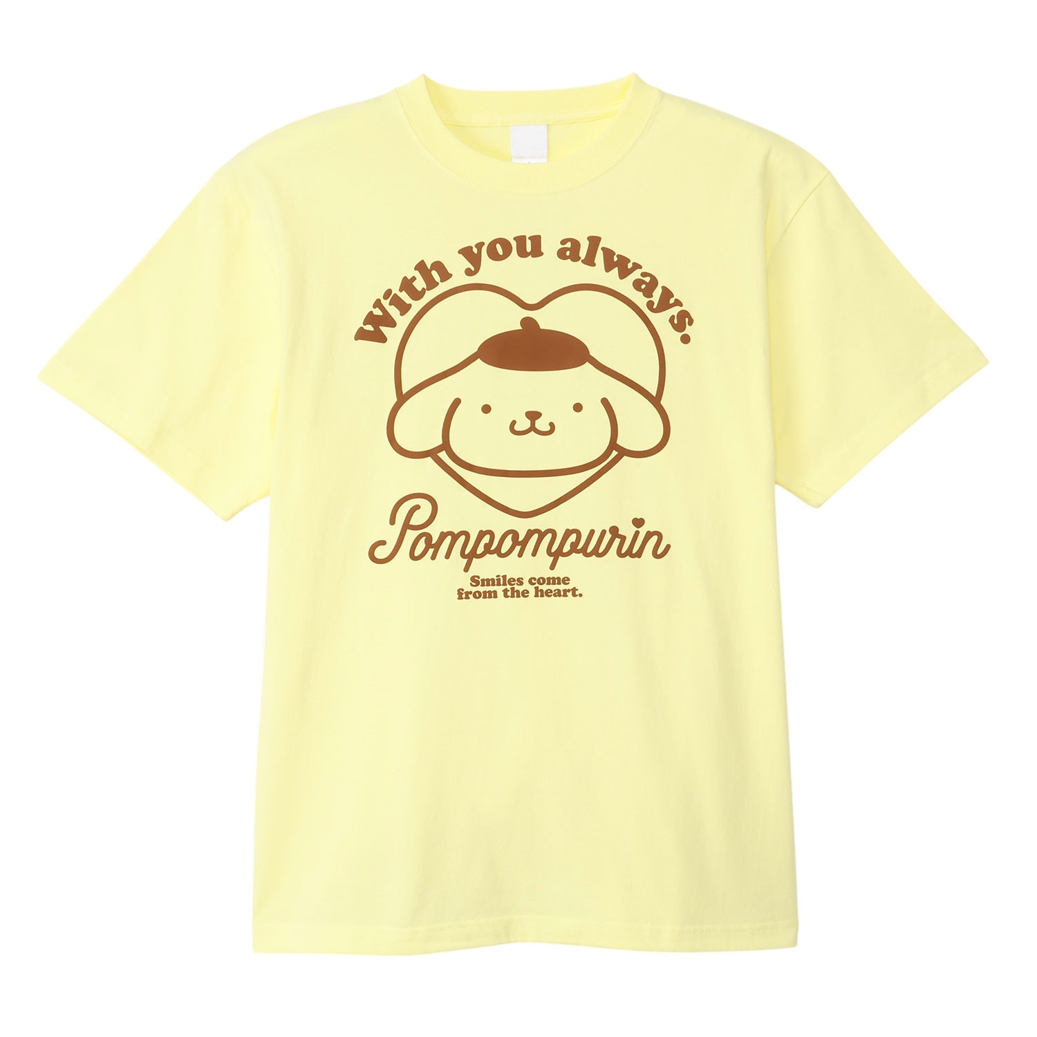 [公式] メーカー直営 サンリオキャラクターズ 発泡プリント Tシャツ ポムポムプリン ハート