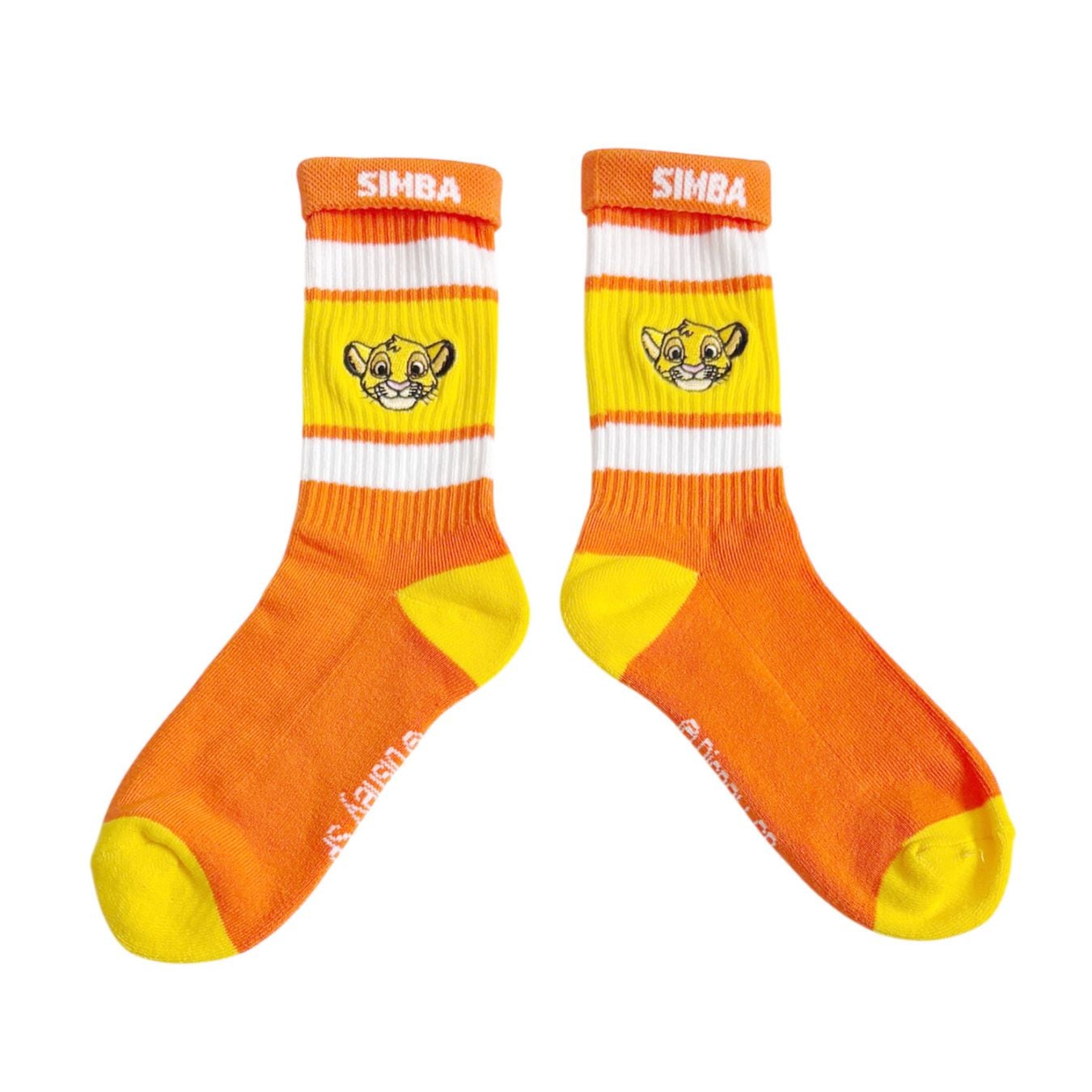 [公式] メーカー直営 Disney ディズニー カラフルラインソックス シンバ 顔