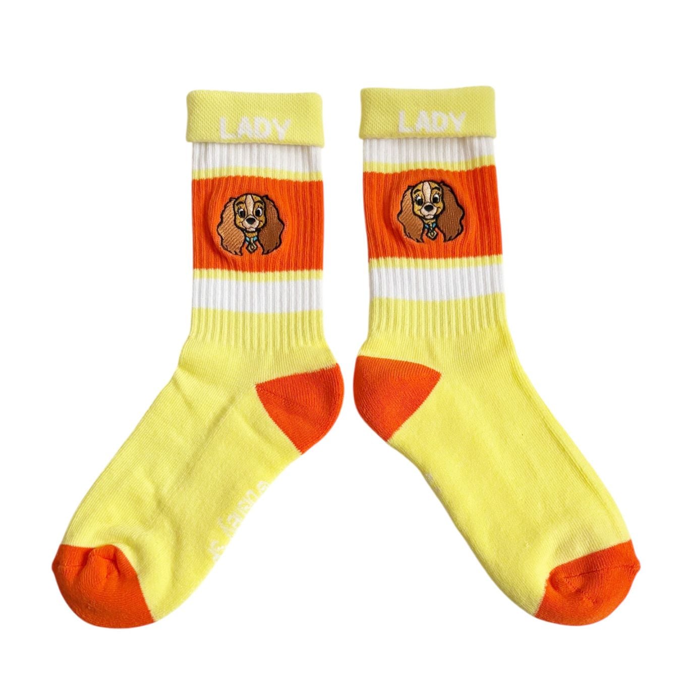 [公式] メーカー直営 Disney ディズニー カラフルラインソックス レディ 顔