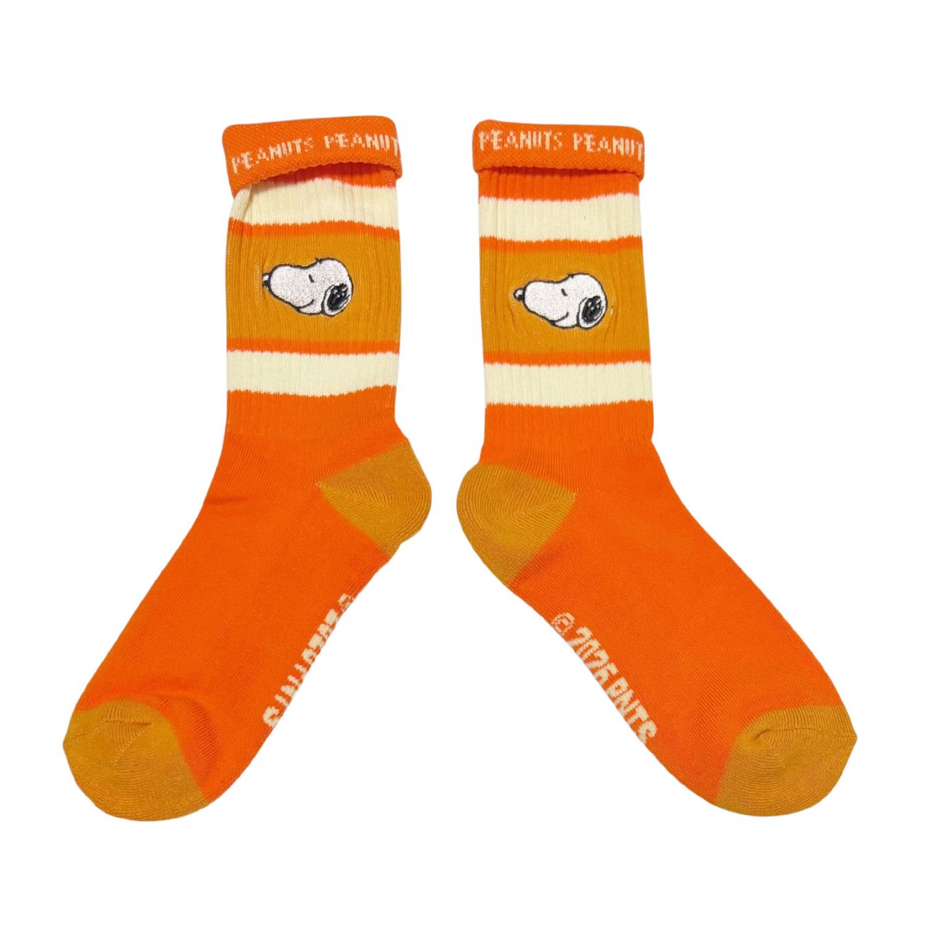 [公式] メーカー直営 PEANUTS スヌーピー カラフルラインソックス 横顔