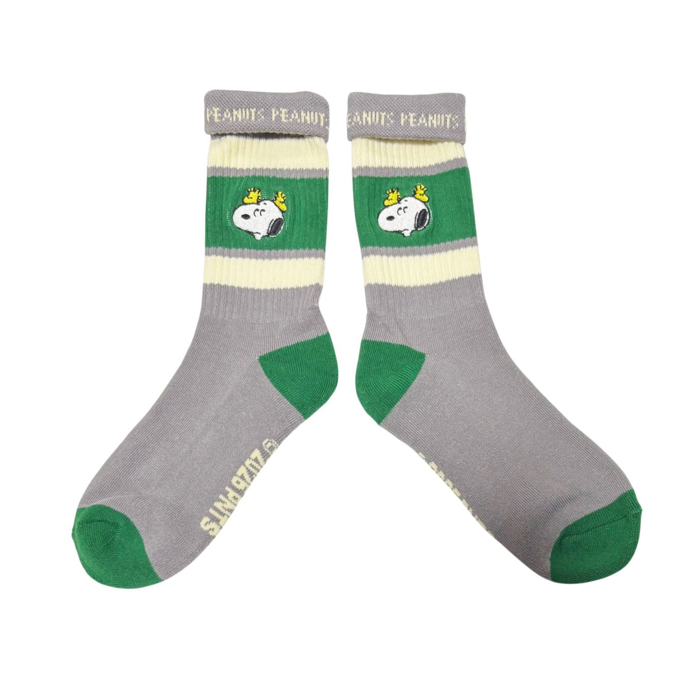 [公式] メーカー直営 PEANUTS スヌーピー カラフルラインソックス スヌーピーとウッドストック