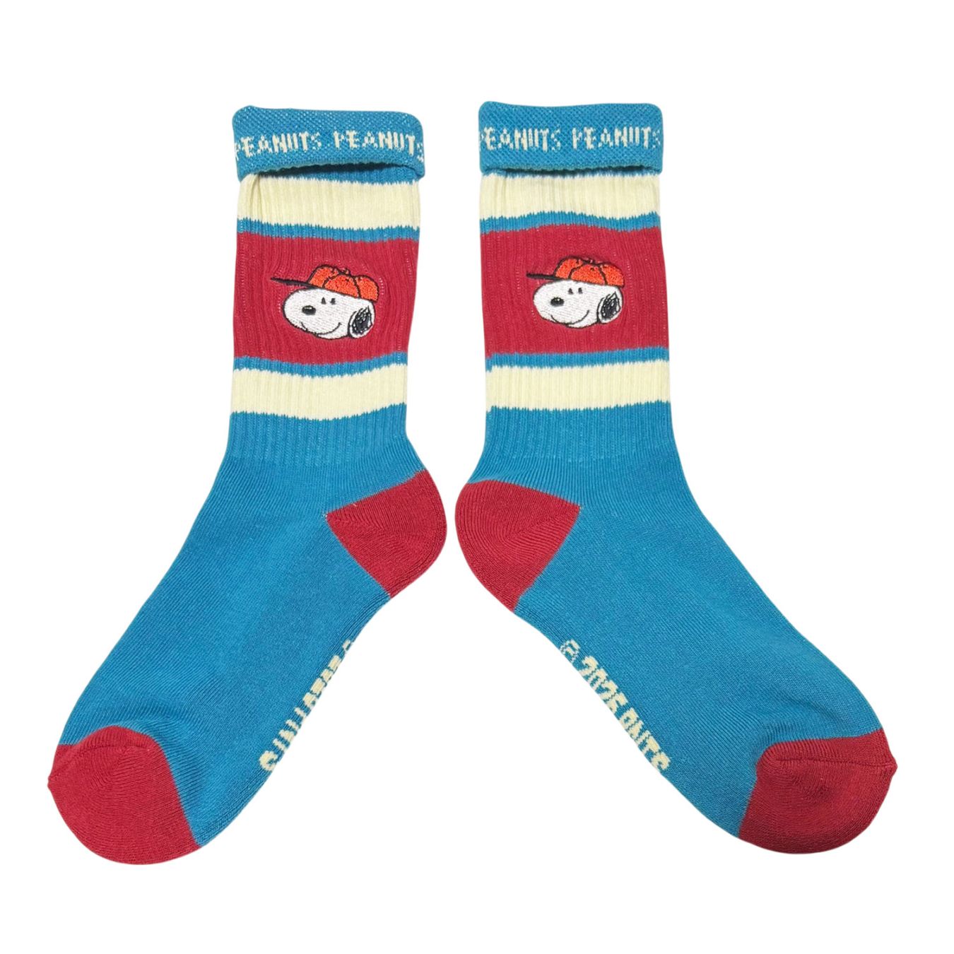 [公式] メーカー直営 PEANUTS スヌーピー カラフルラインソックス 帽子
