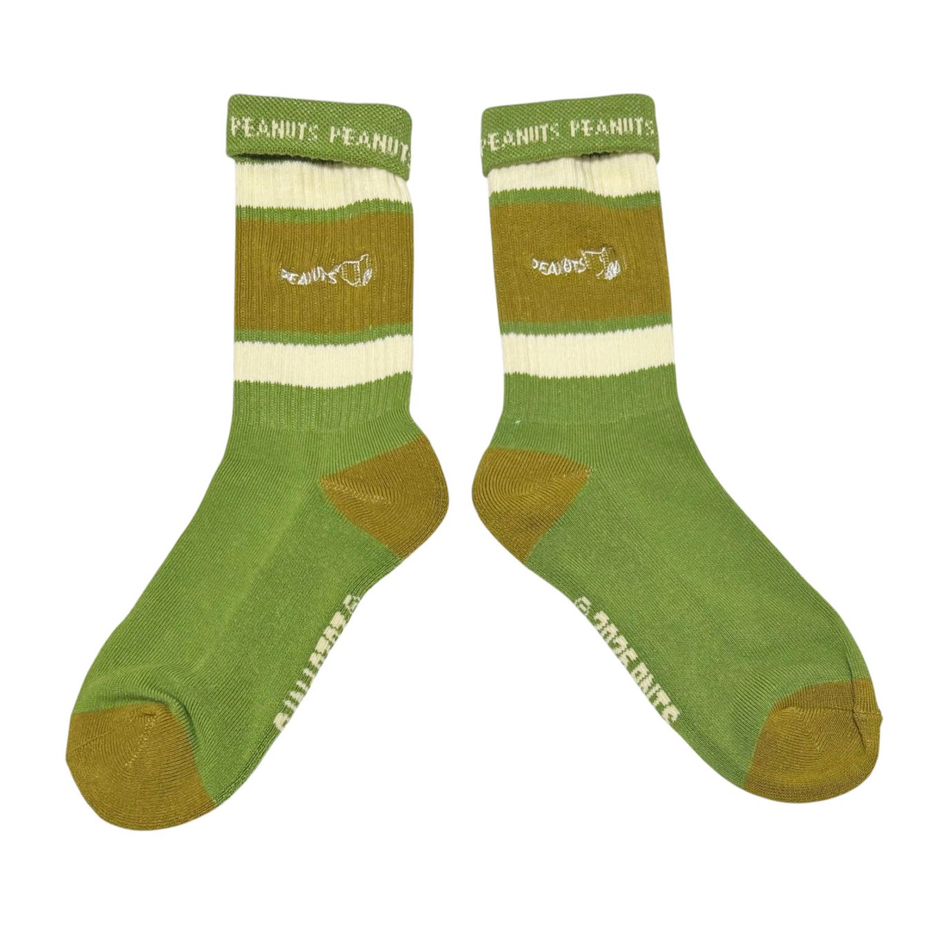 [公式] メーカー直営 PEANUTS スヌーピー カラフルラインソックス ロゴ