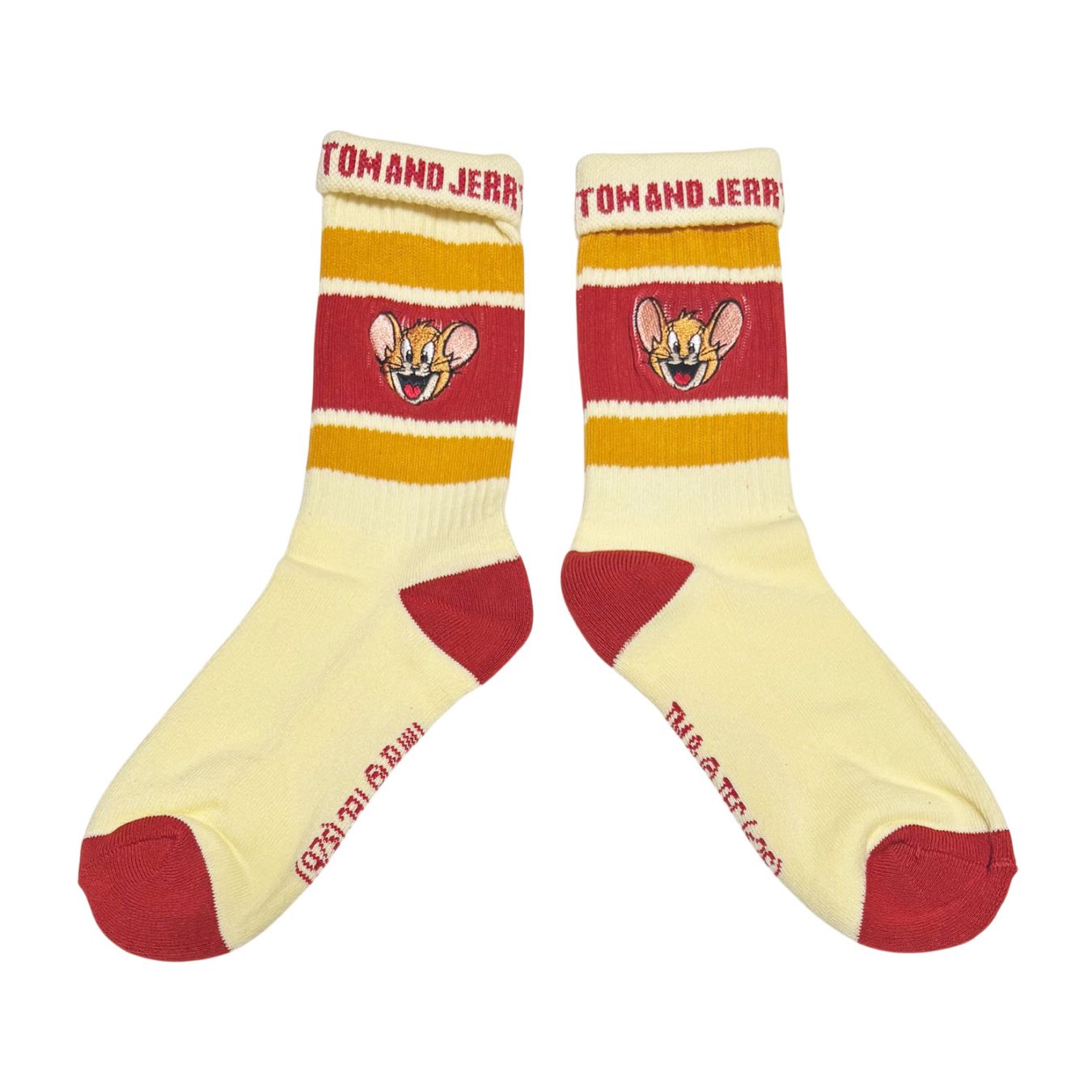 [公式] メーカー直営 トムとジェリー カラフルラインソックス ジェリー 笑顔