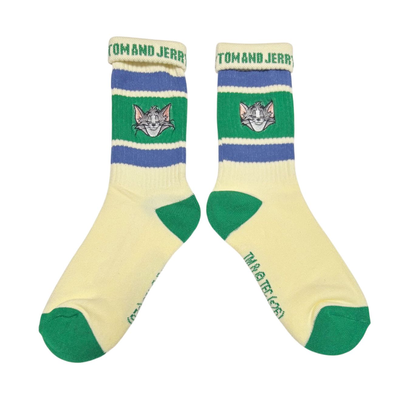 [公式] メーカー直営 トムとジェリー カラフルラインソックス トム 目つむり