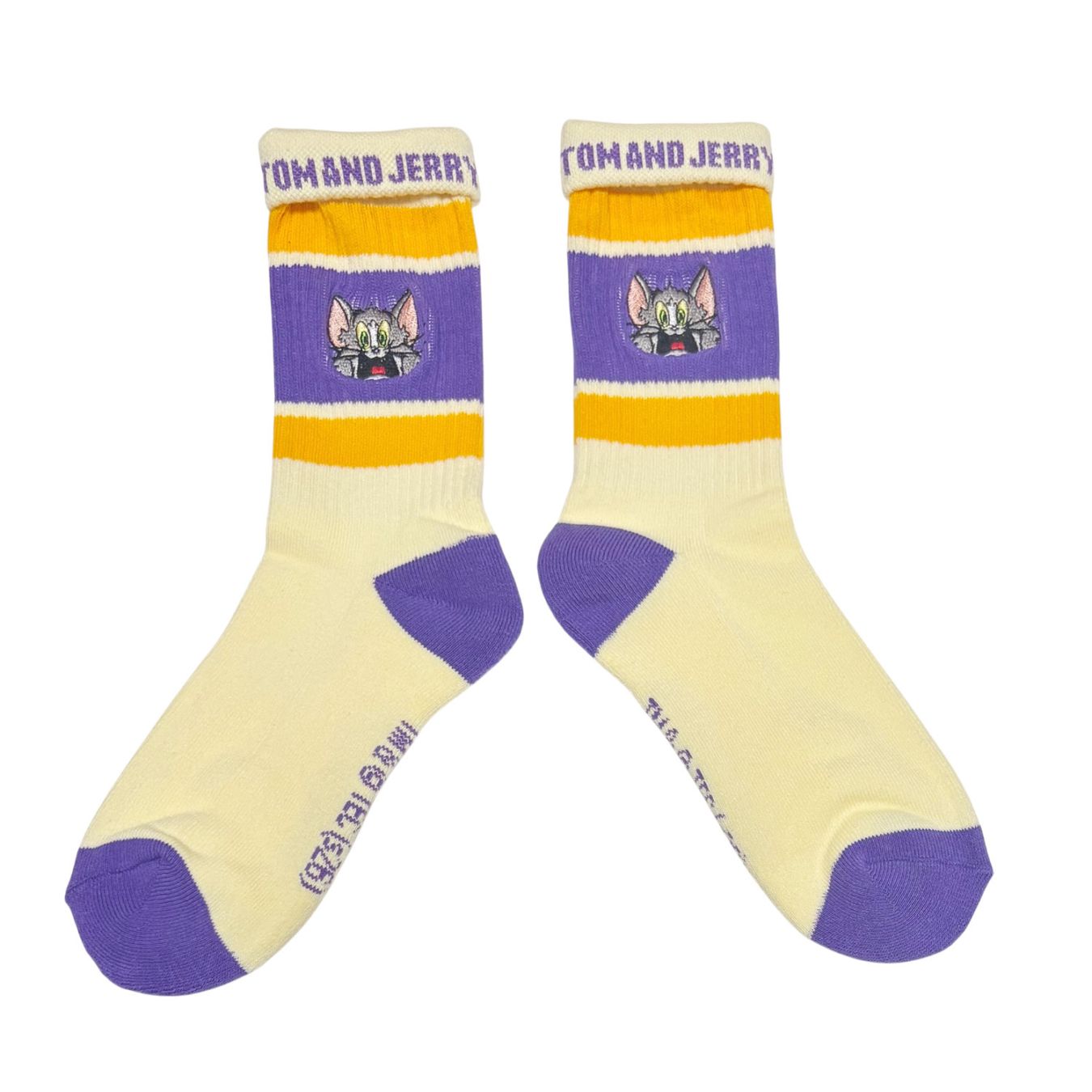 [公式] メーカー直営 トムとジェリー カラフルラインソックス トム 驚き