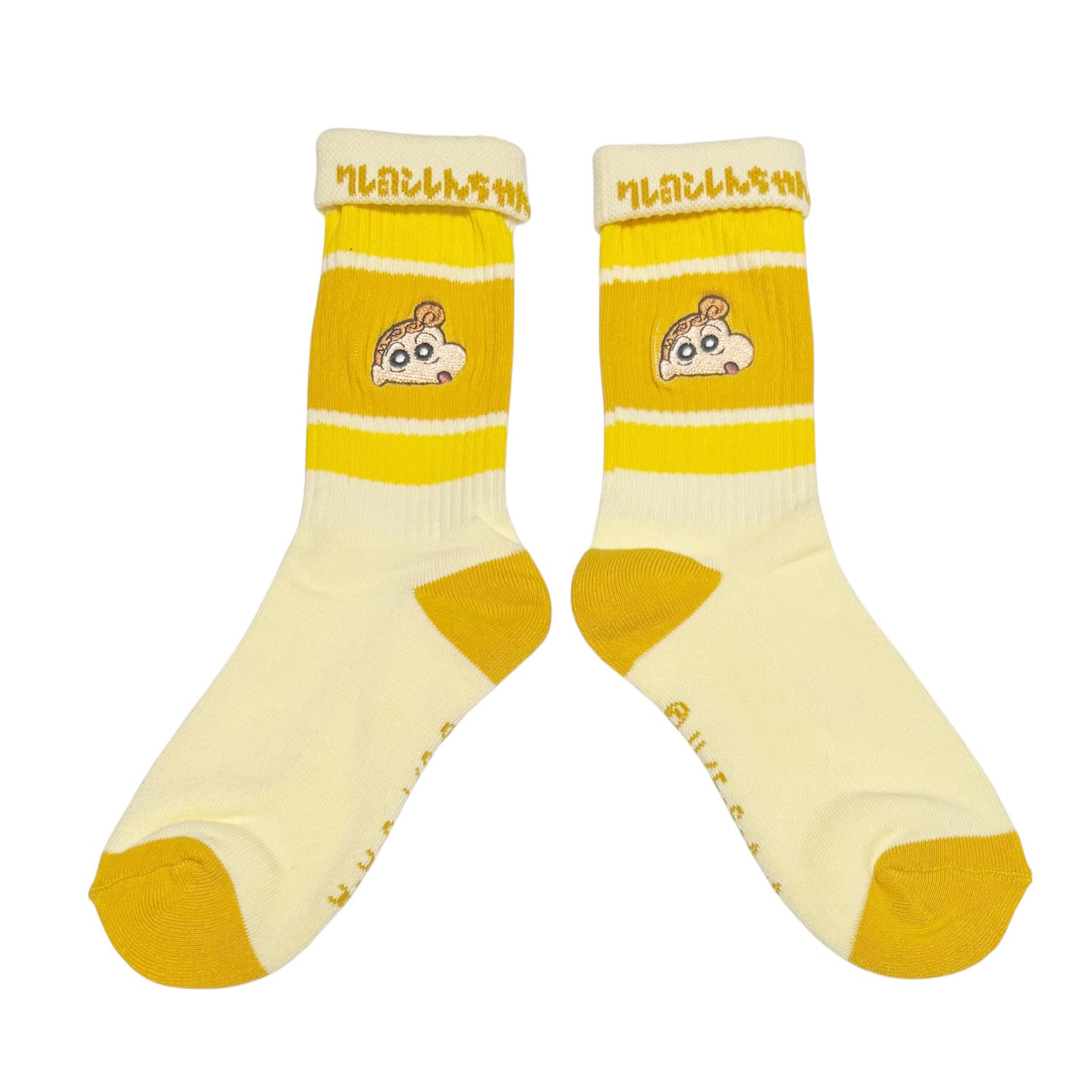 [公式] メーカー直営 クレヨンしんちゃん カラフルラインソックス ひまわり フェイス