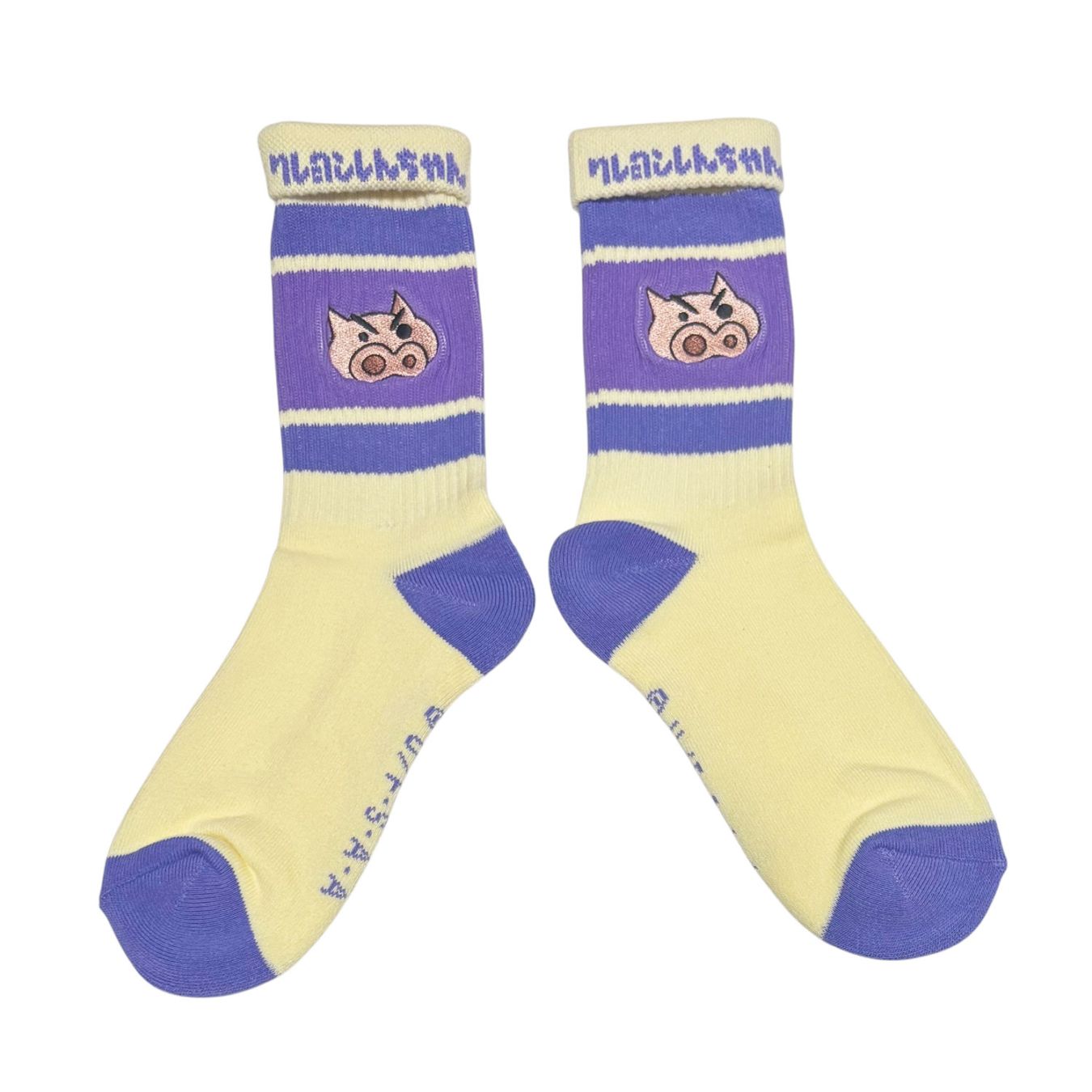 [公式] メーカー直営 クレヨンしんちゃん カラフルラインソックス ぶりぶりざえもん フェイス