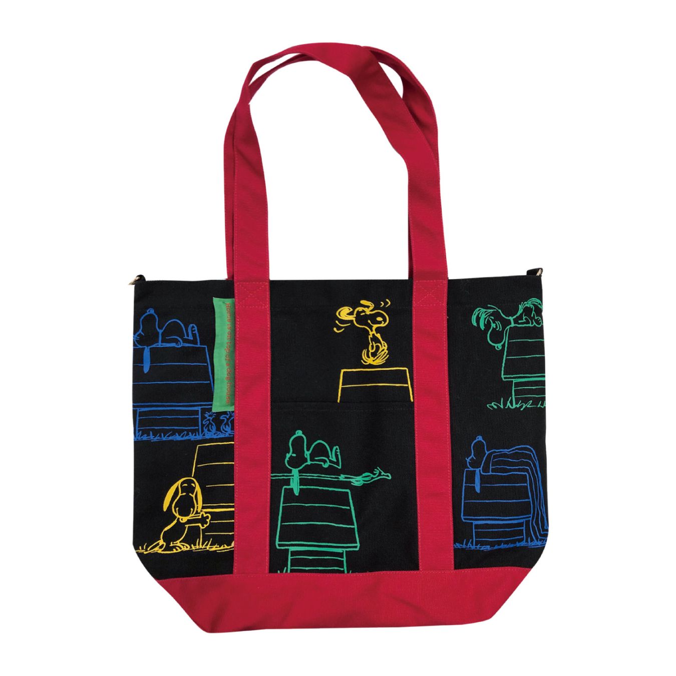 [公式] 【 PEANUTS NOSTALGICA 】 ノスタルジカ ヴィンテージ ピーナッツ トートバッグ サイズ-Ｌ ＢＫ