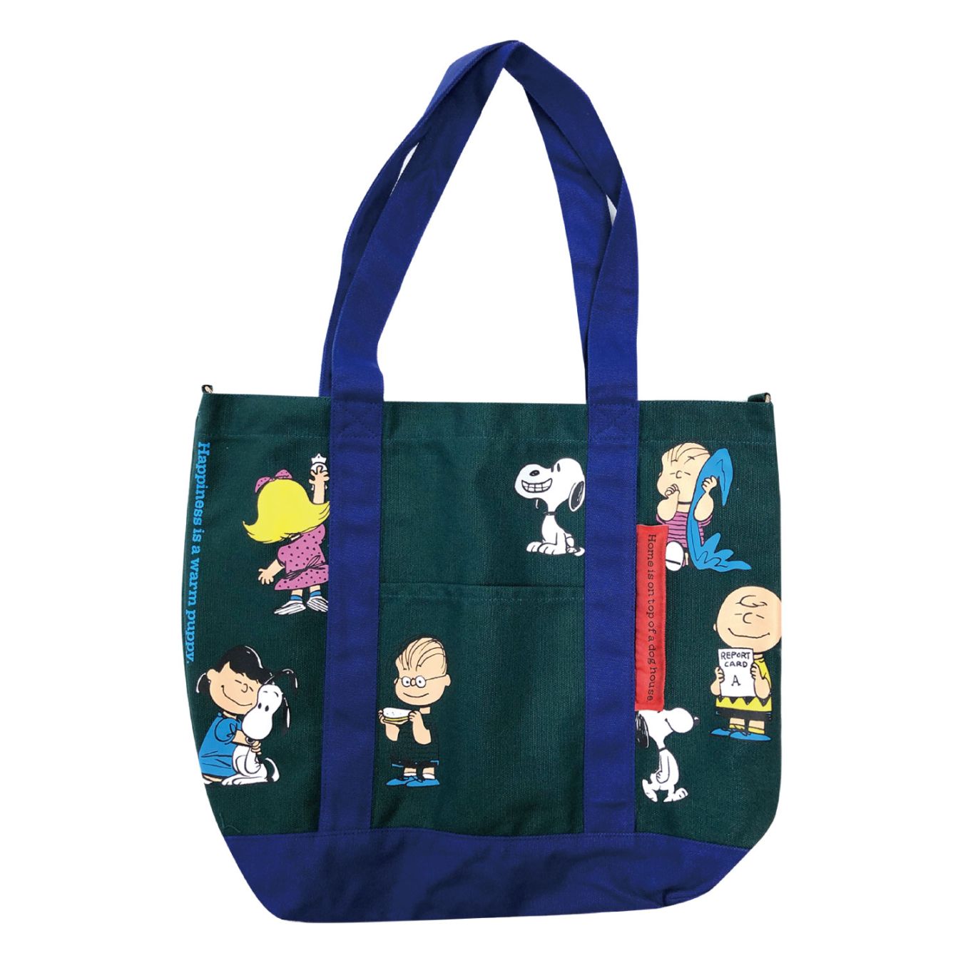 [公式] 【 PEANUTS NOSTALGICA 】 ノスタルジカ ヴィンテージ ピーナッツ トートバッグ サイズ-Ｌ グリーン