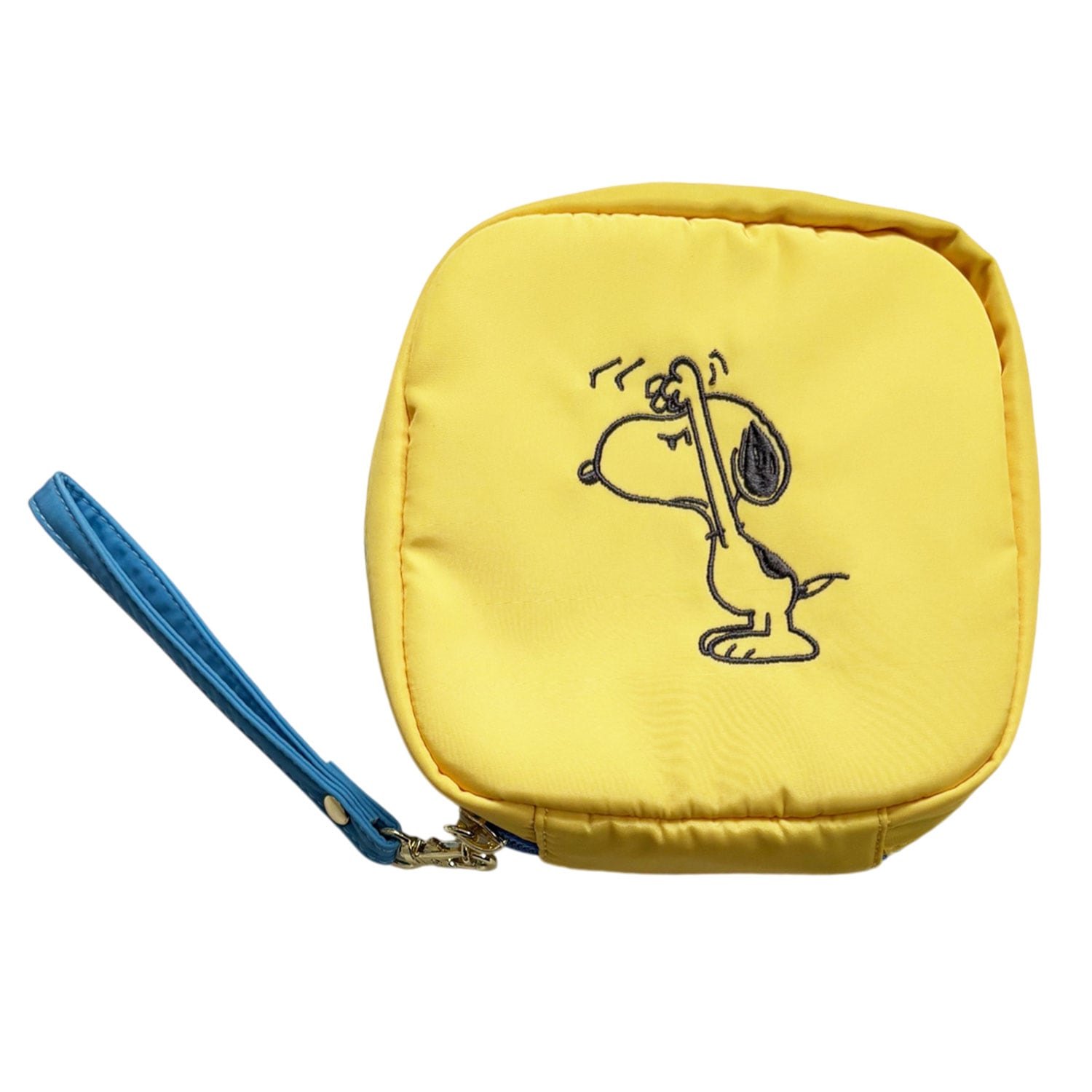 [公式] メーカー直営 PEANUTS スヌーピー スクエア刺繍ポーチ アングリー