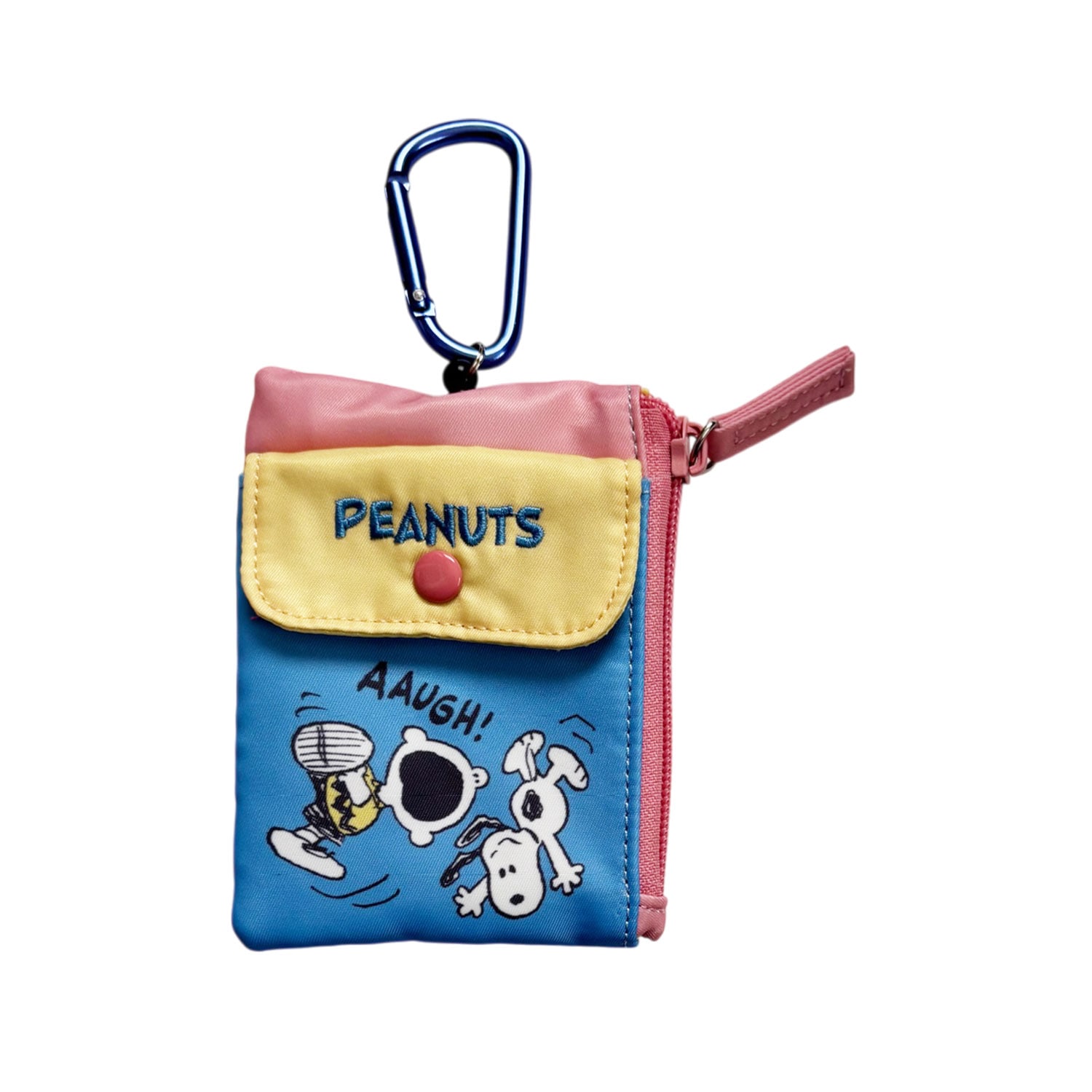 [公式] メーカー直営 PEANUTS スヌーピー リール付きパスケース アングリー