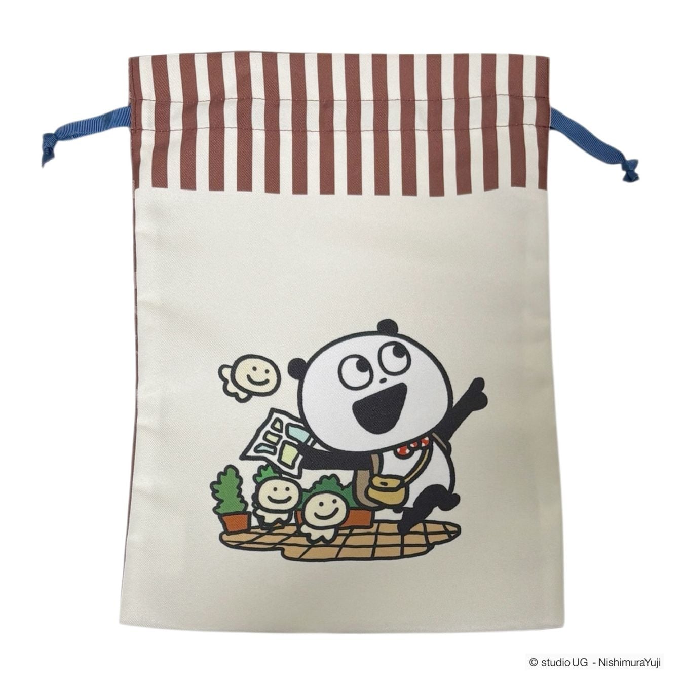 [公式] スタジオUG（にしむらゆうじ）トラベル巾着Ｌ スタジオＵＧ「旅するごきげんぱんだ」