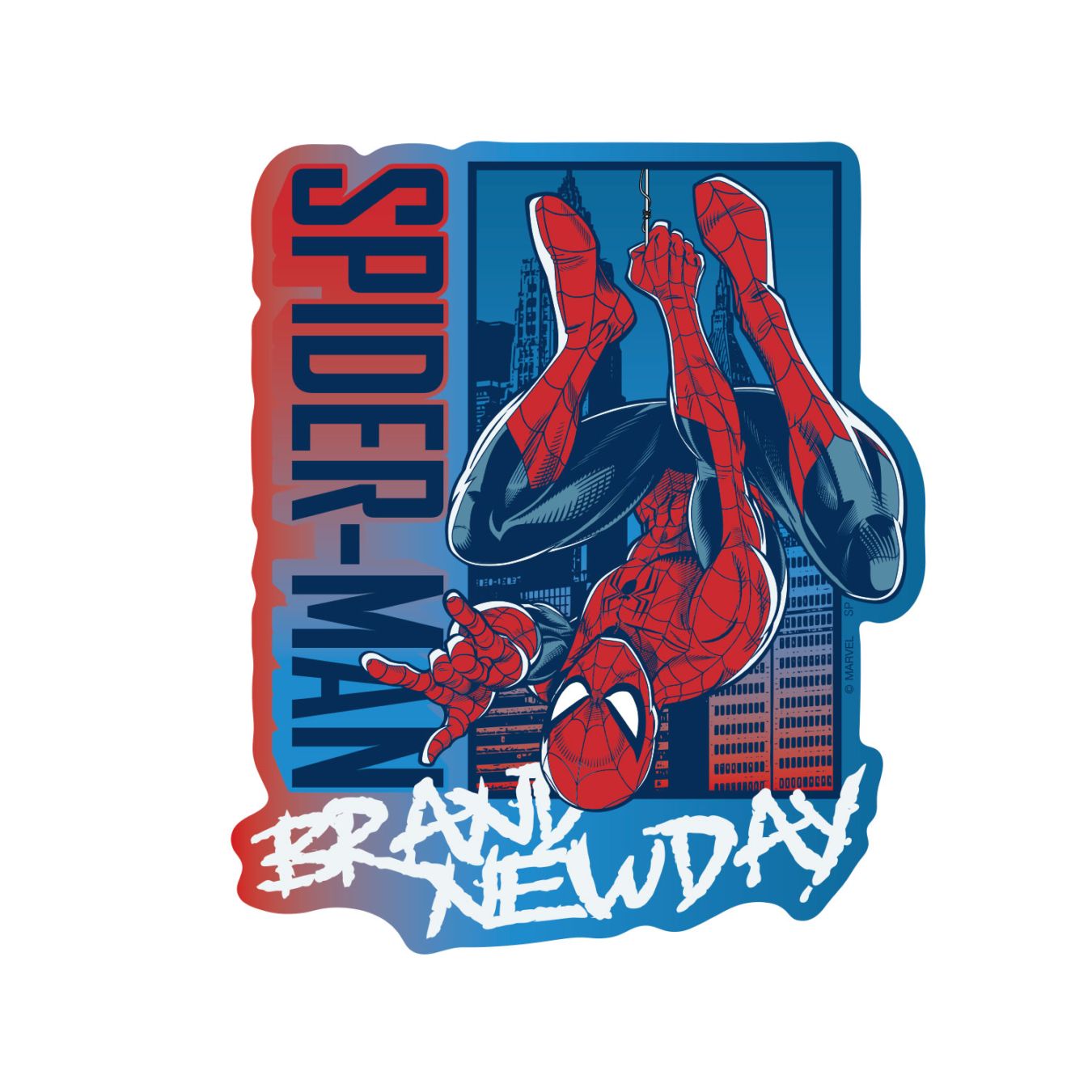 [公式] メーカー直営 MARVEL キャラクターステッカー スパイダーマン ブランド・ニュー・デイ 逆さま