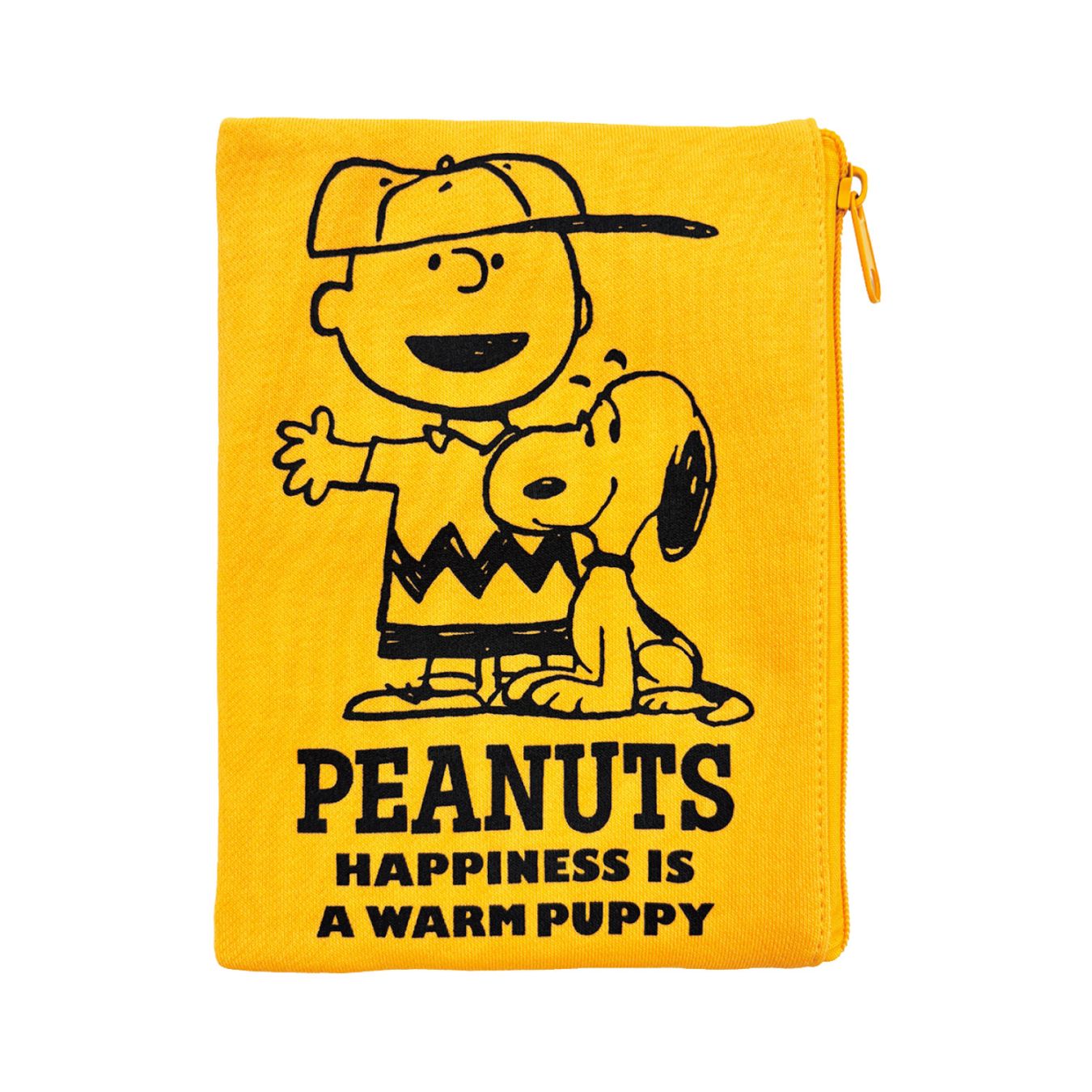 [公式] メーカー直営 PEANUTS ヴィンテージ ピーナッツ フラットポーチ イエロー