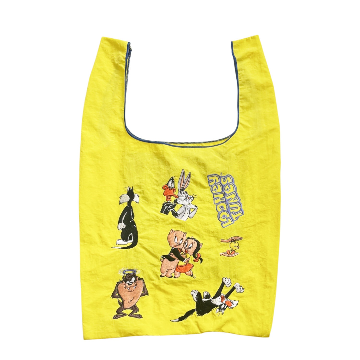 [公式] LOONEY TUNES/NOSTALGICA（ルーニー・テューンズ/ノスタルジカ）刺繍エコバッグ ルーニー・テューンズ イエロー