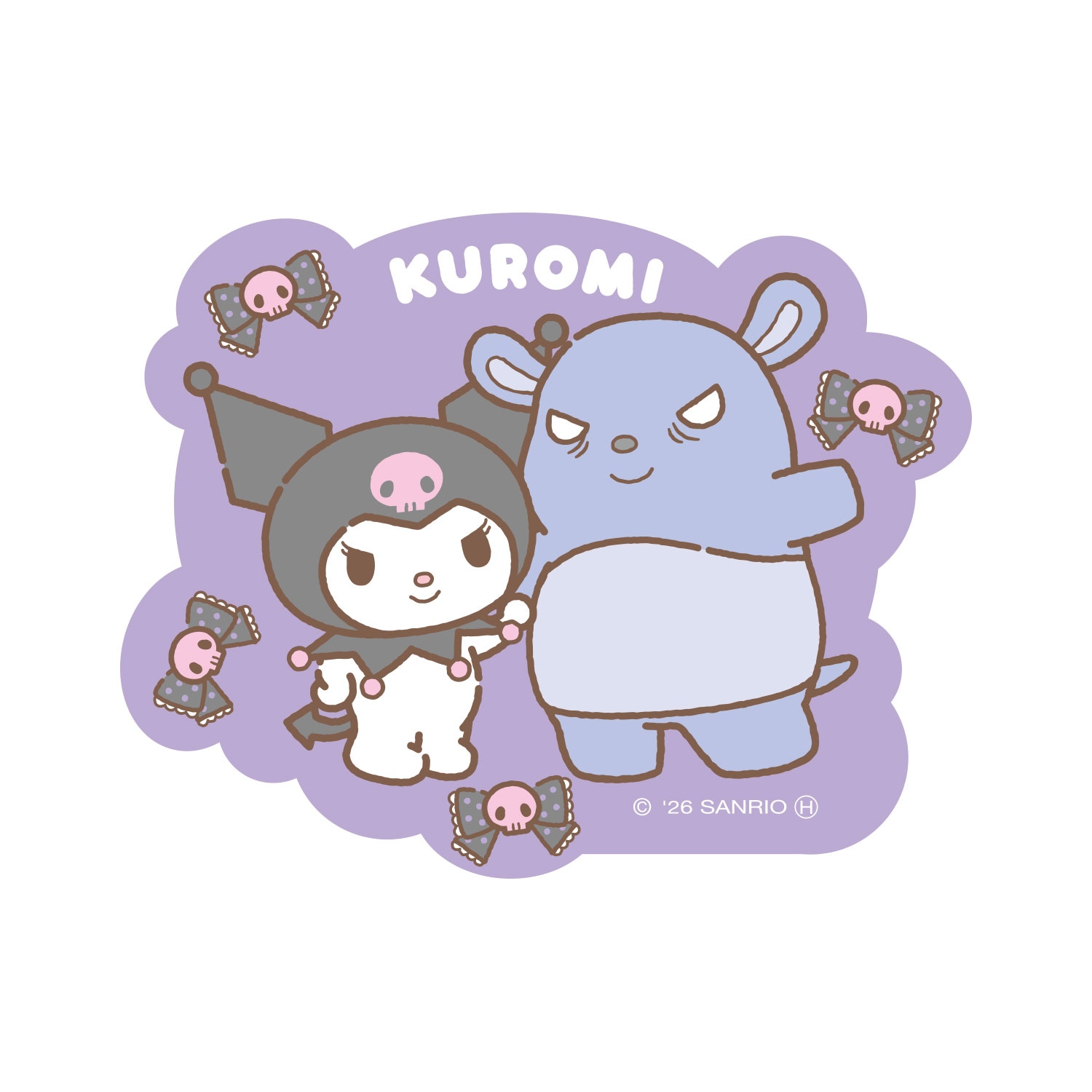 [公式] メーカー直営 サンリオキャラクターズ キャラクターステッカー クロミ りぼん