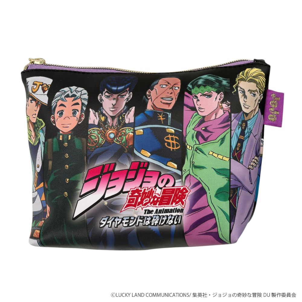 【予約】[公式] メーカー直営 アニメ『ジョジョの奇妙な冒険 ダイヤモンドは砕けない』舟形合皮ポーチ 集合
