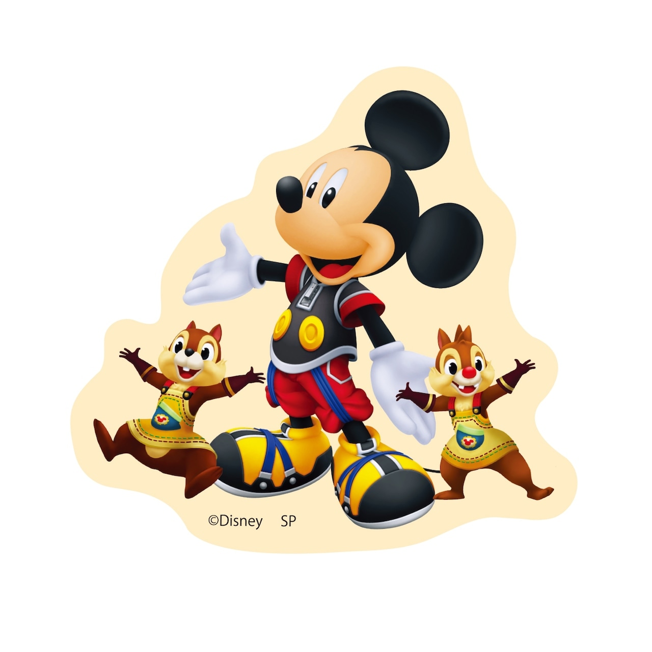 [公式] Disney ディズニー キャラクターステッカー キングダムハーツ 王様とチップとデール