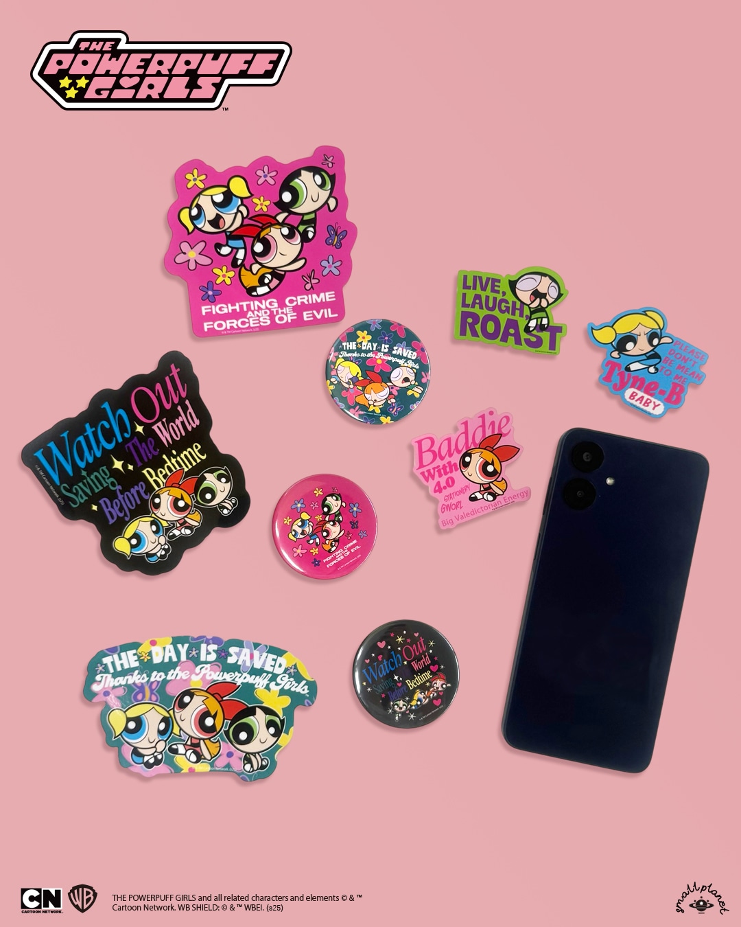 [公式] メーカー直営 パワーパフガールズ アウトドアステッカー ブラック