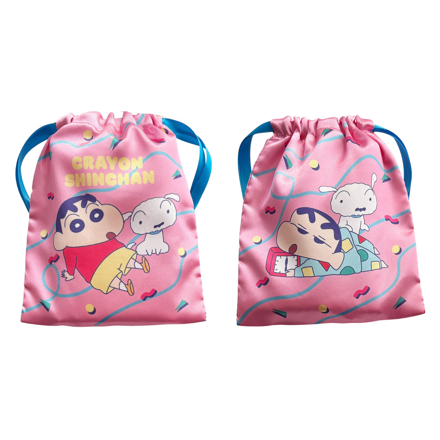 [公式] メーカー直営 クレヨンしんちゃん リボン巾着 しんのすけとシロ