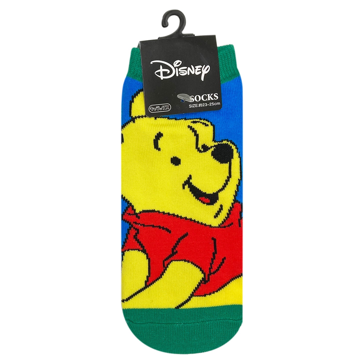 [公式] メーカー直営 ディズニー キャラックス（靴下）くまのプーさん / ハーフアップ 23~25cm