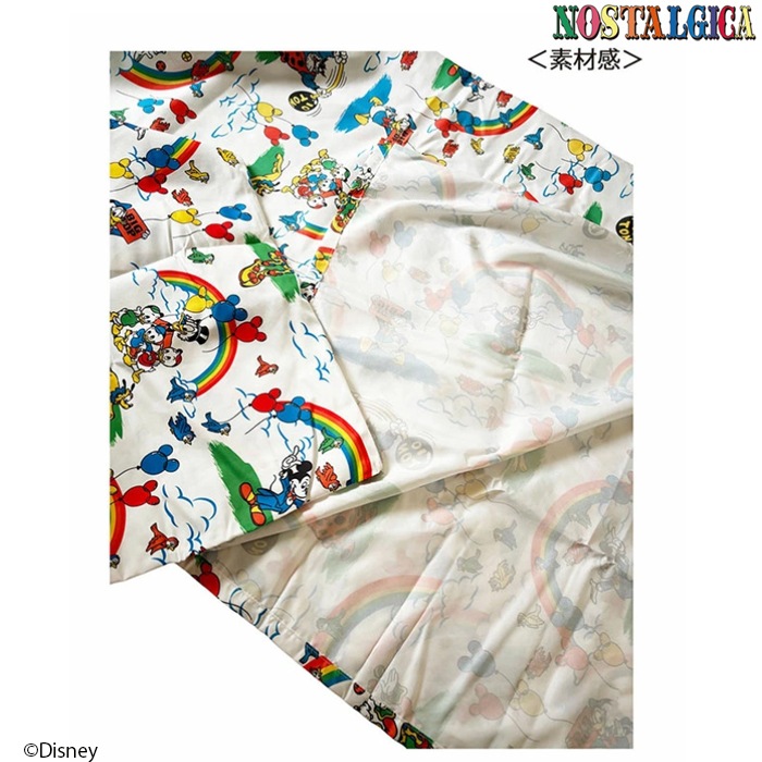 [公式] ノスタルジカ ディズニー　フラットシーツ＆枕カバーセット　 シングルサイズ　ミッキー＆フレンズ