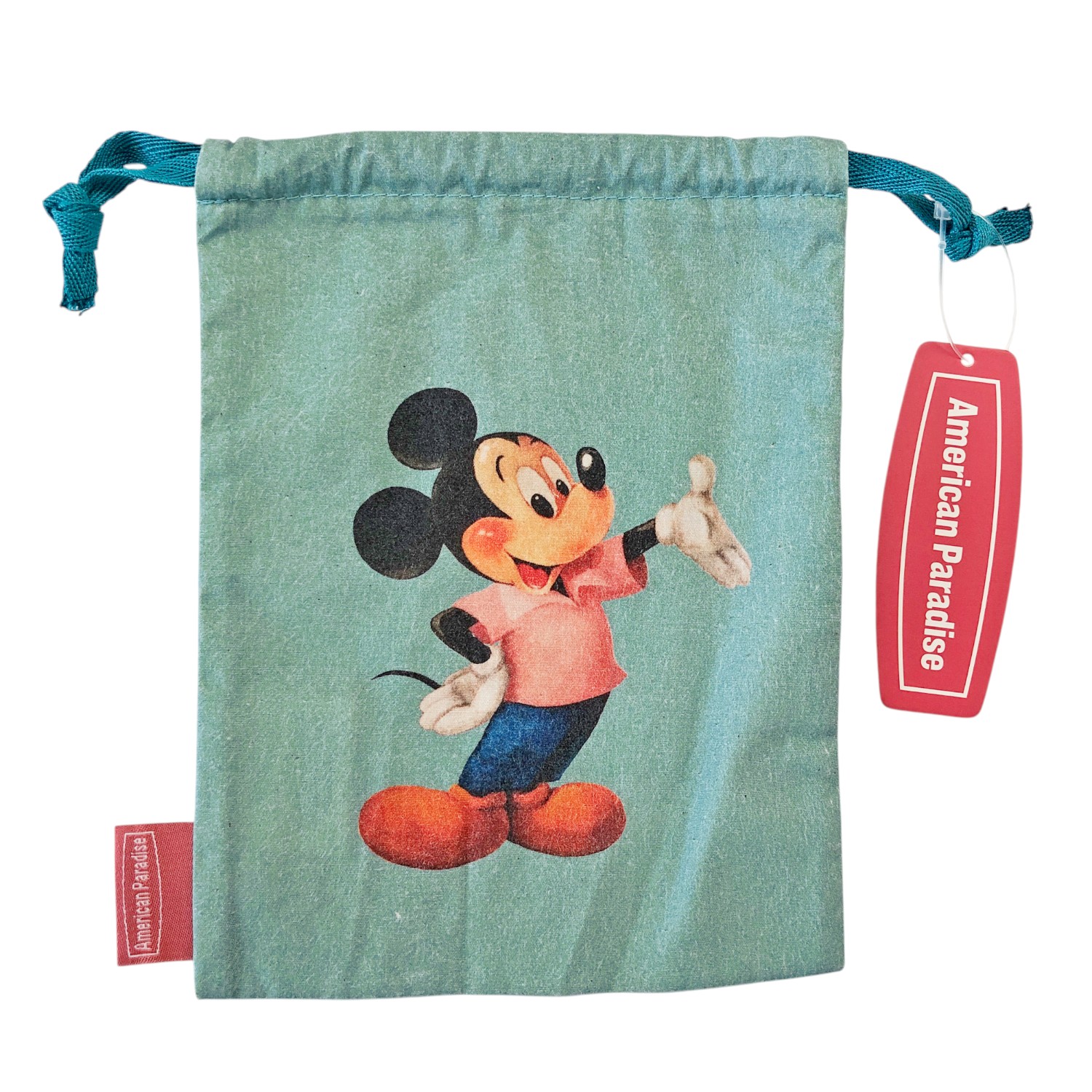 [公式] Disney American Paradise 巾着Ｍサイズ ミッキー ポーズ